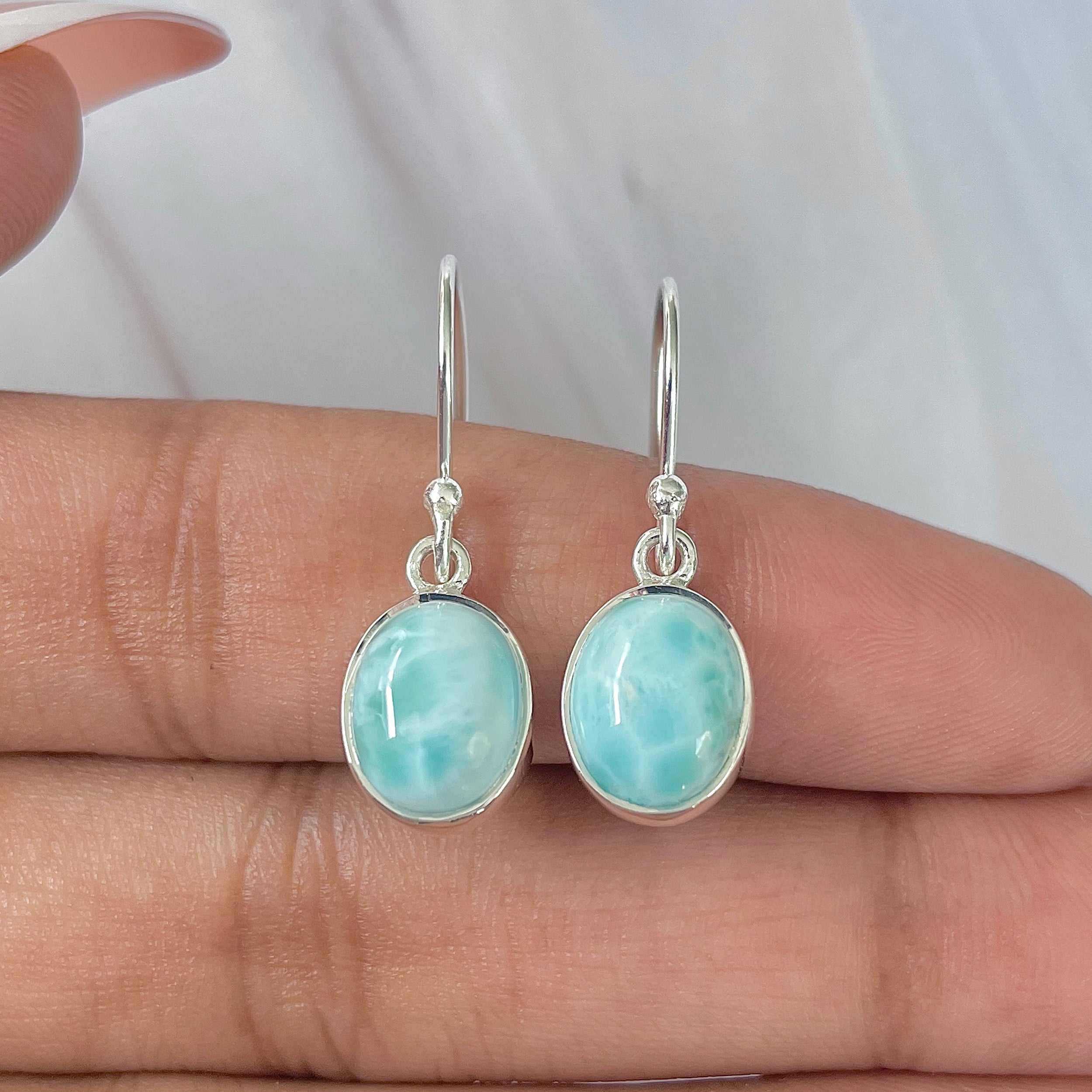 Larimar Earring-(LAR-E-1408.)