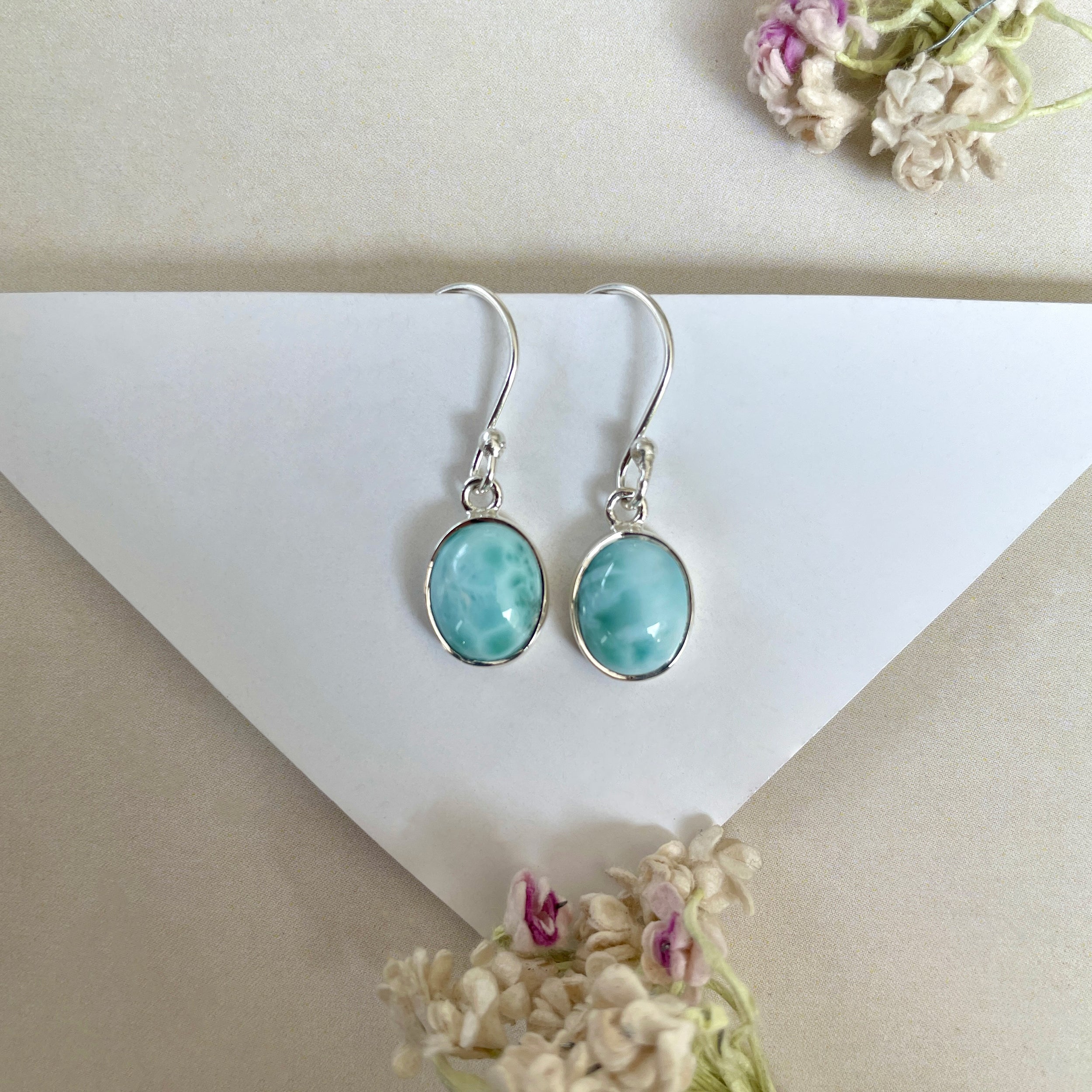 Larimar Earring-(LAR-E-1408.)