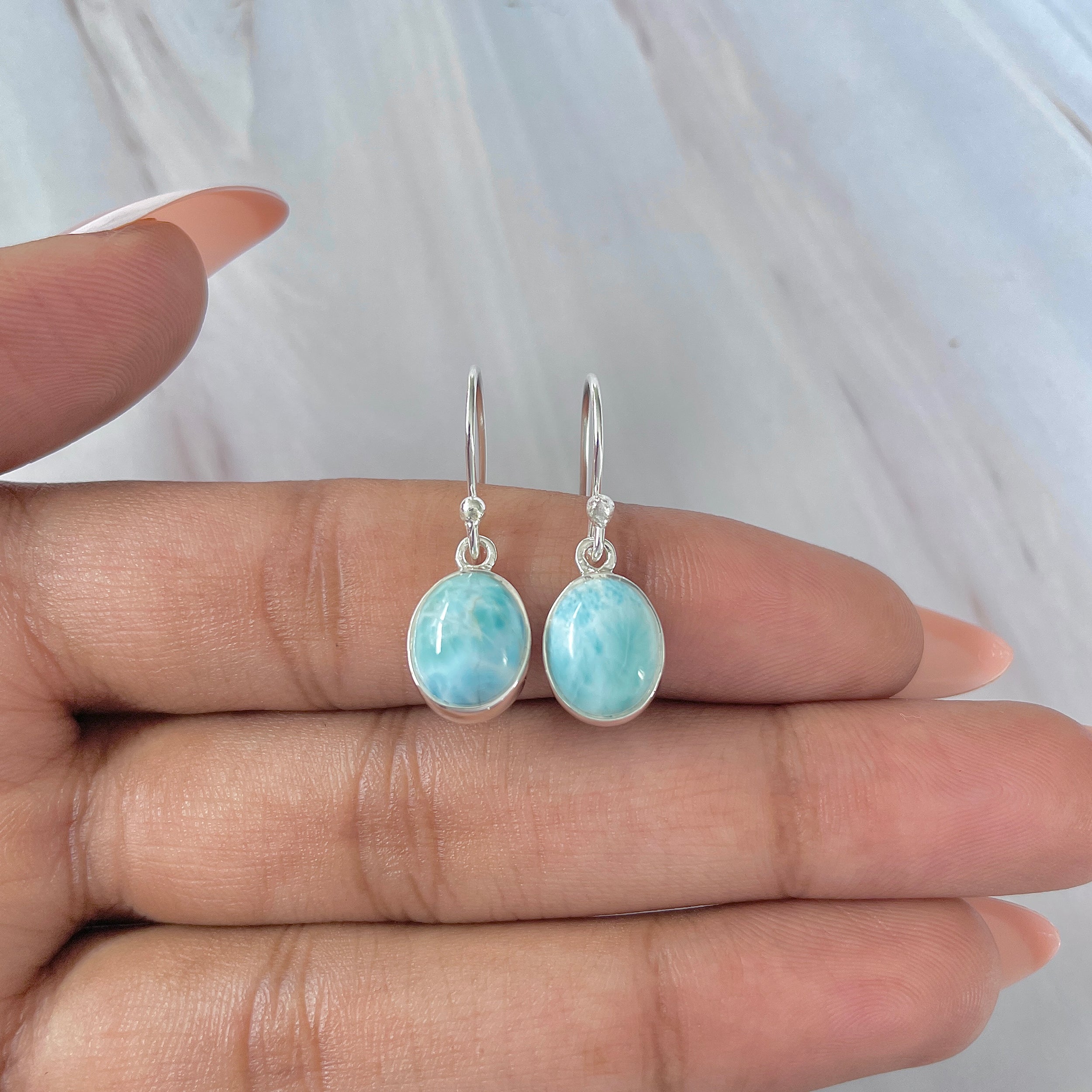 Larimar Earring-(LAR-E-1409.)