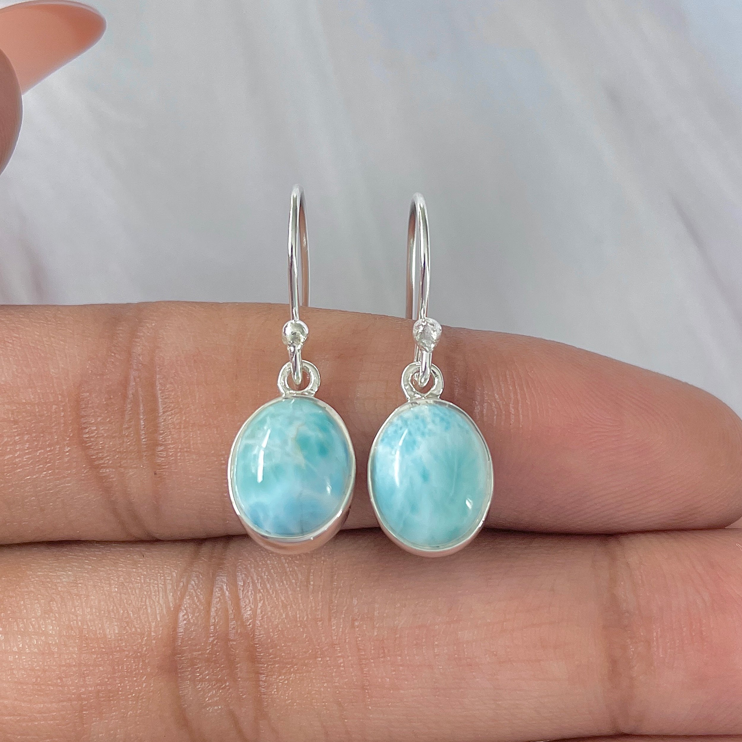 Larimar Earring-(LAR-E-1409.)