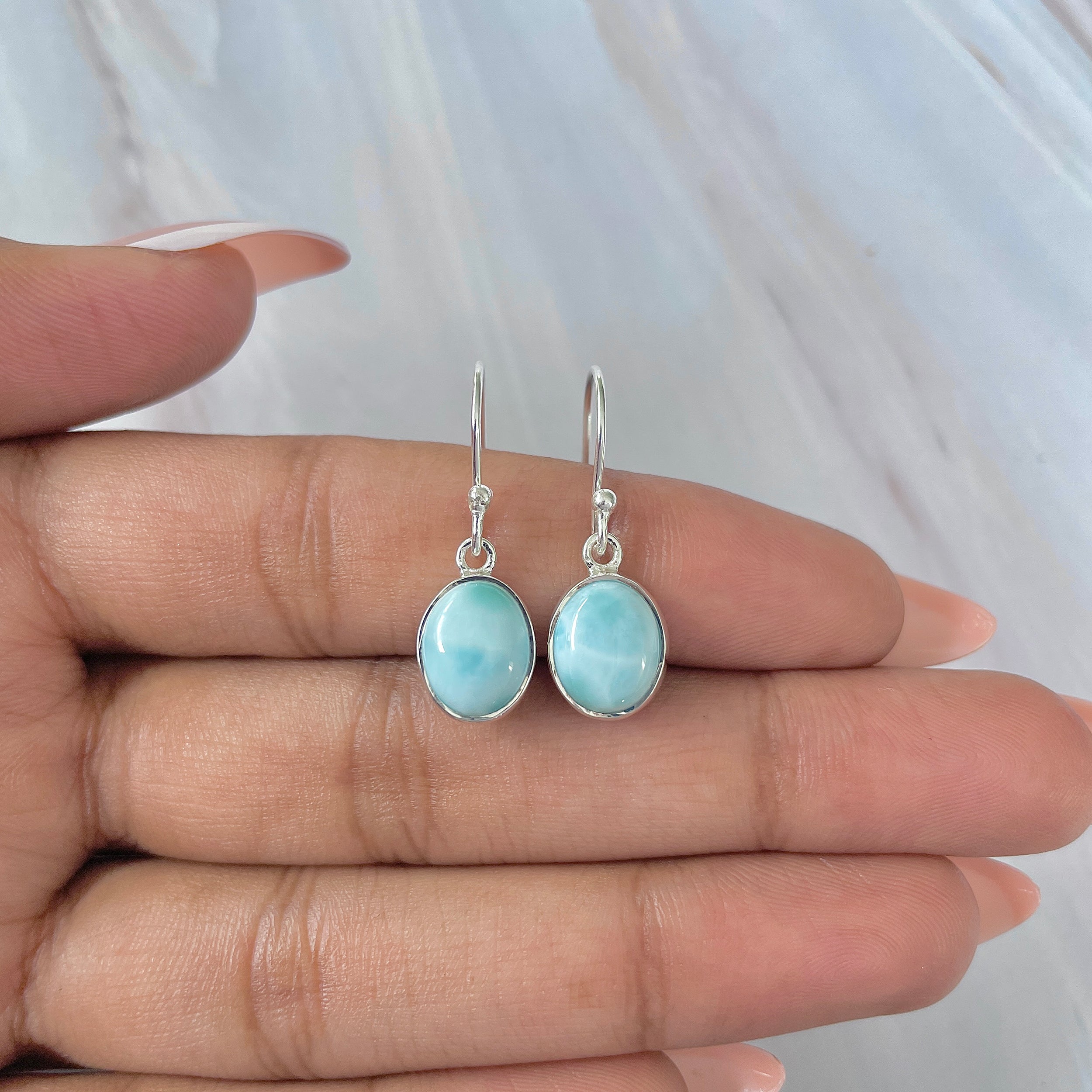 Larimar Earring-(LAR-E-1410.)