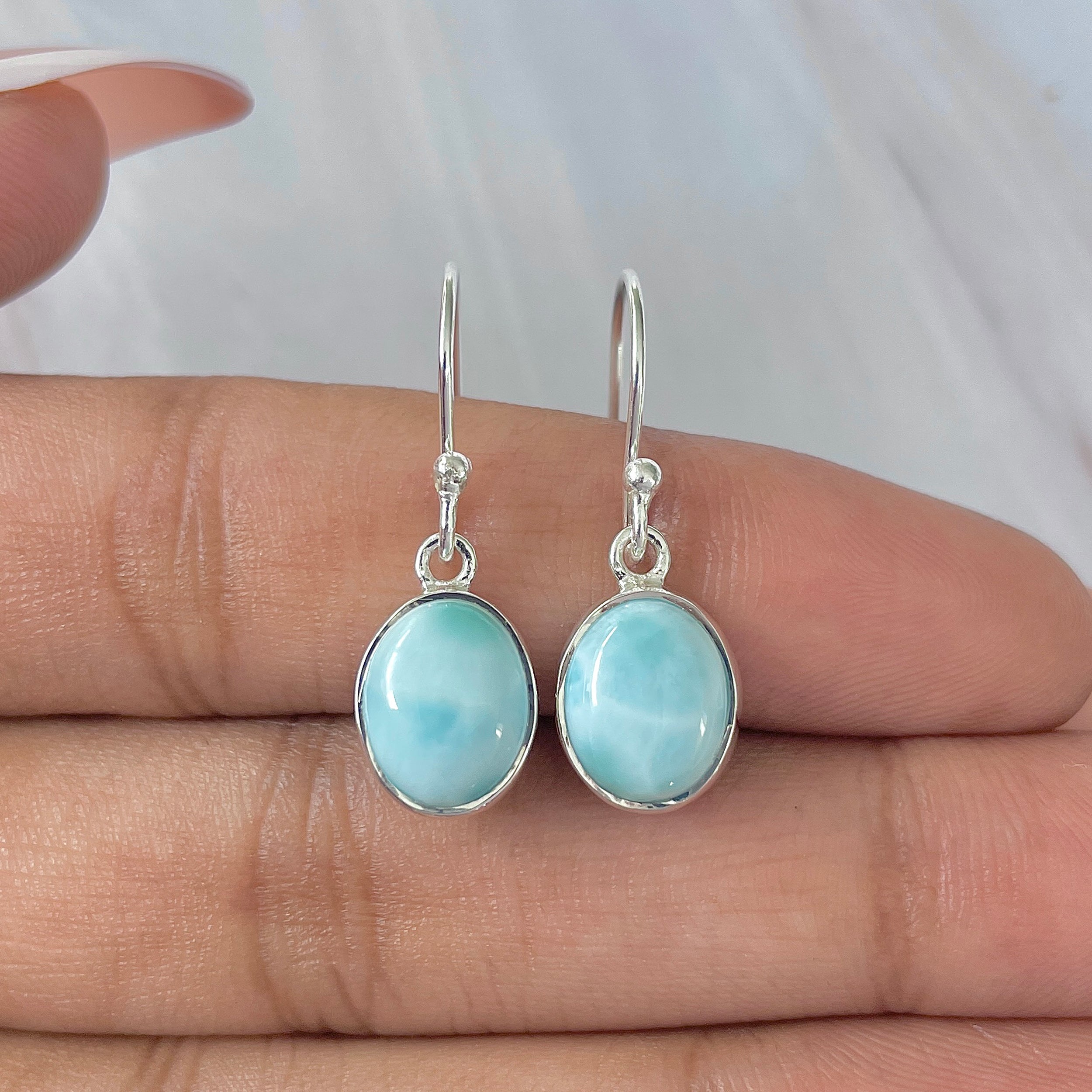 Larimar Earring-(LAR-E-1410.)
