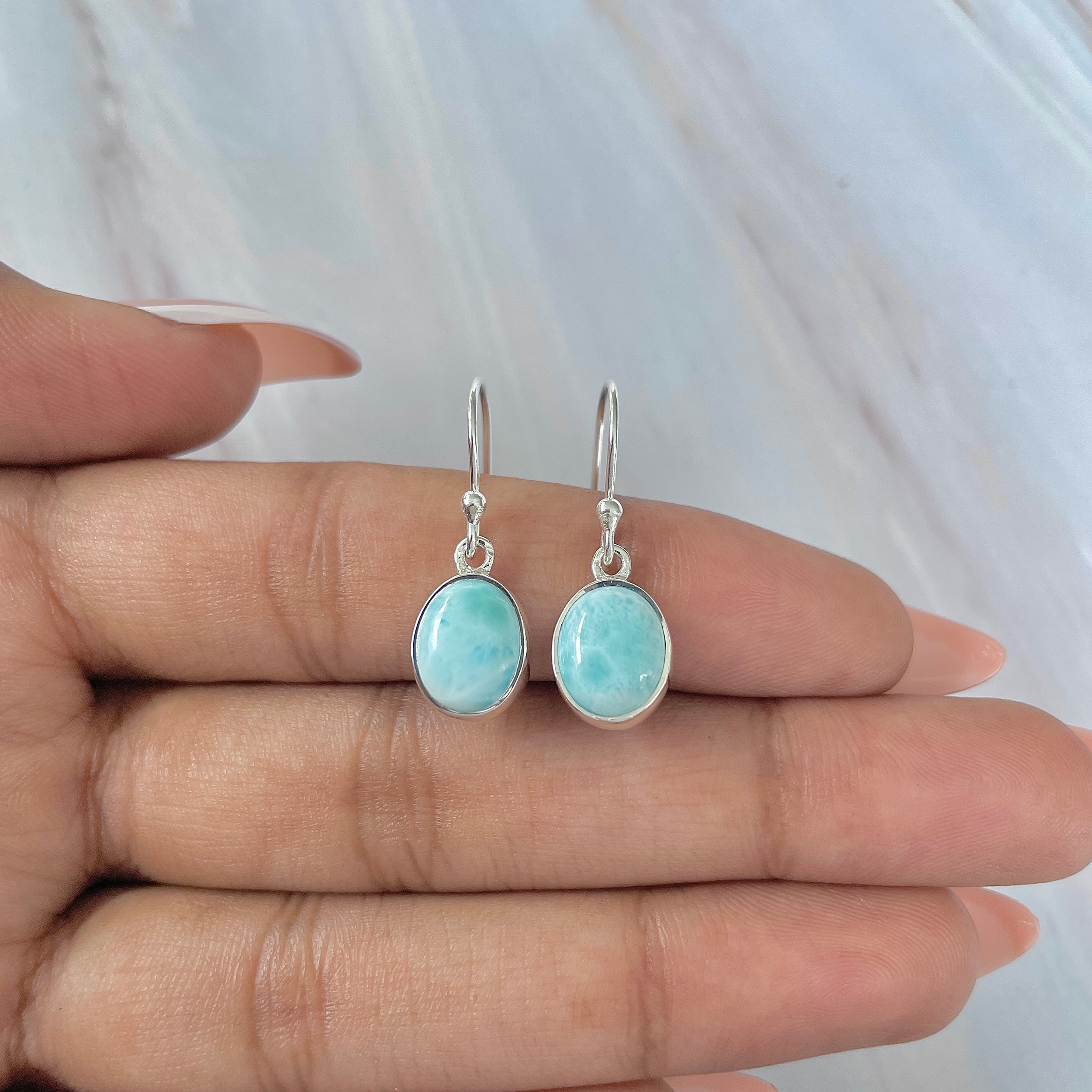 Larimar Earring-(LAR-E-1411.)