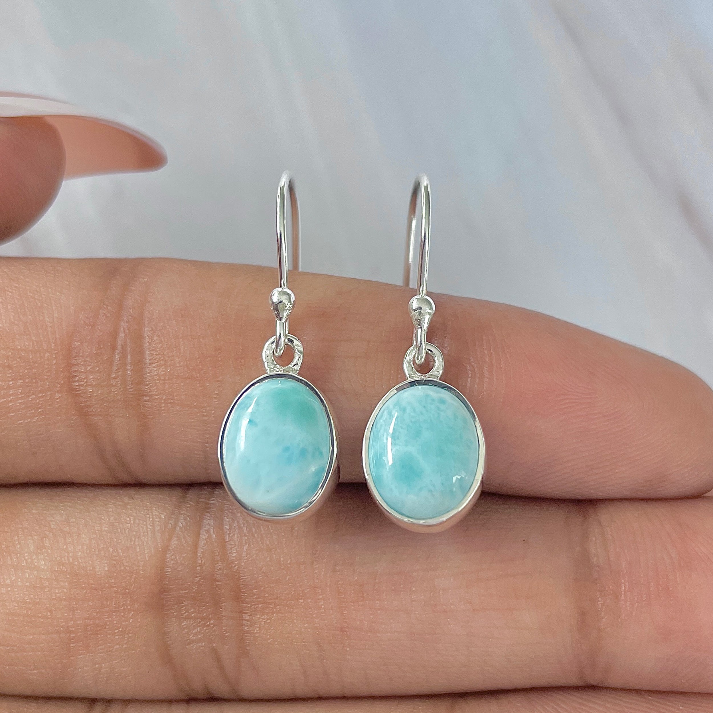 Larimar Earring-(LAR-E-1411.)