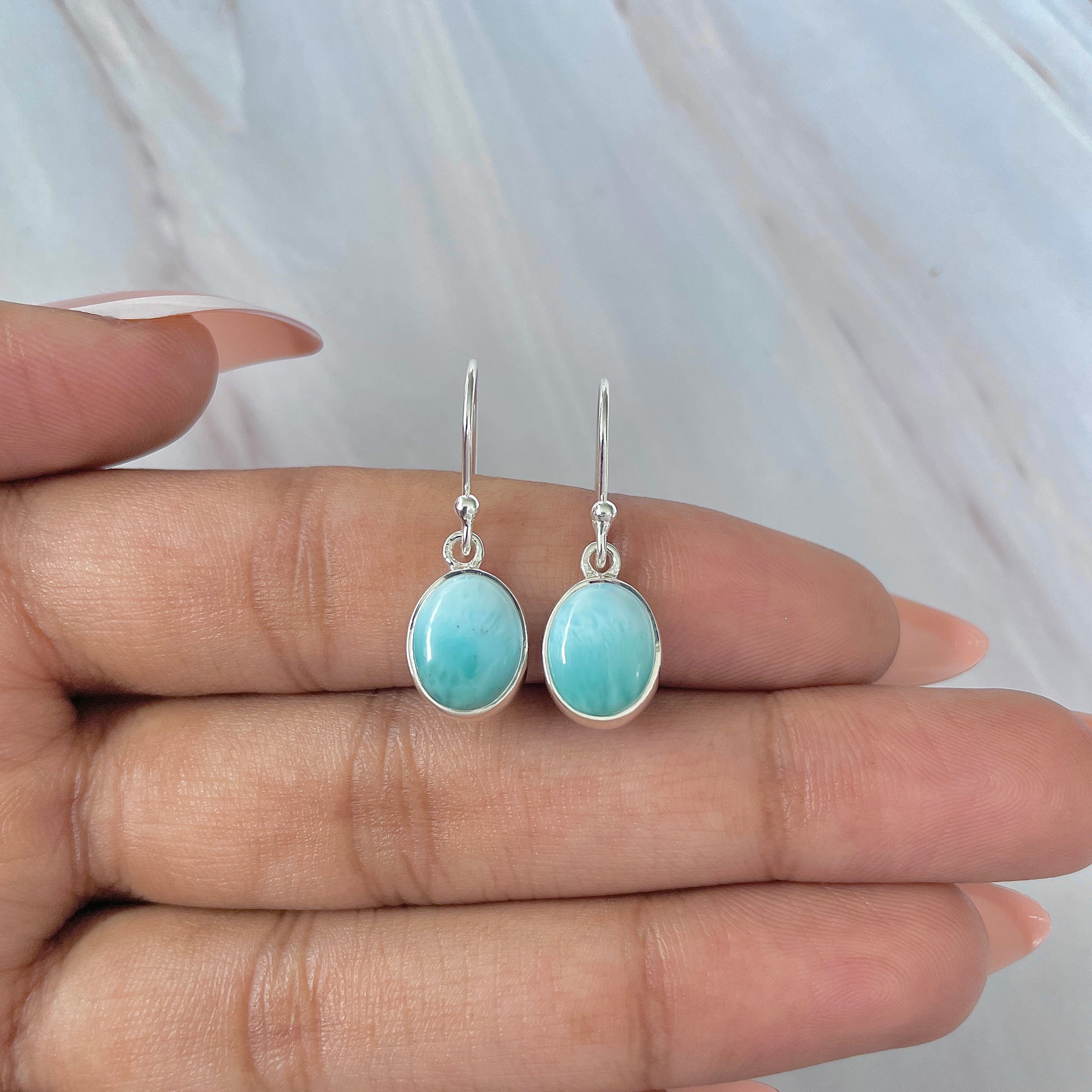 Larimar Earring-(LAR-E-1412.)