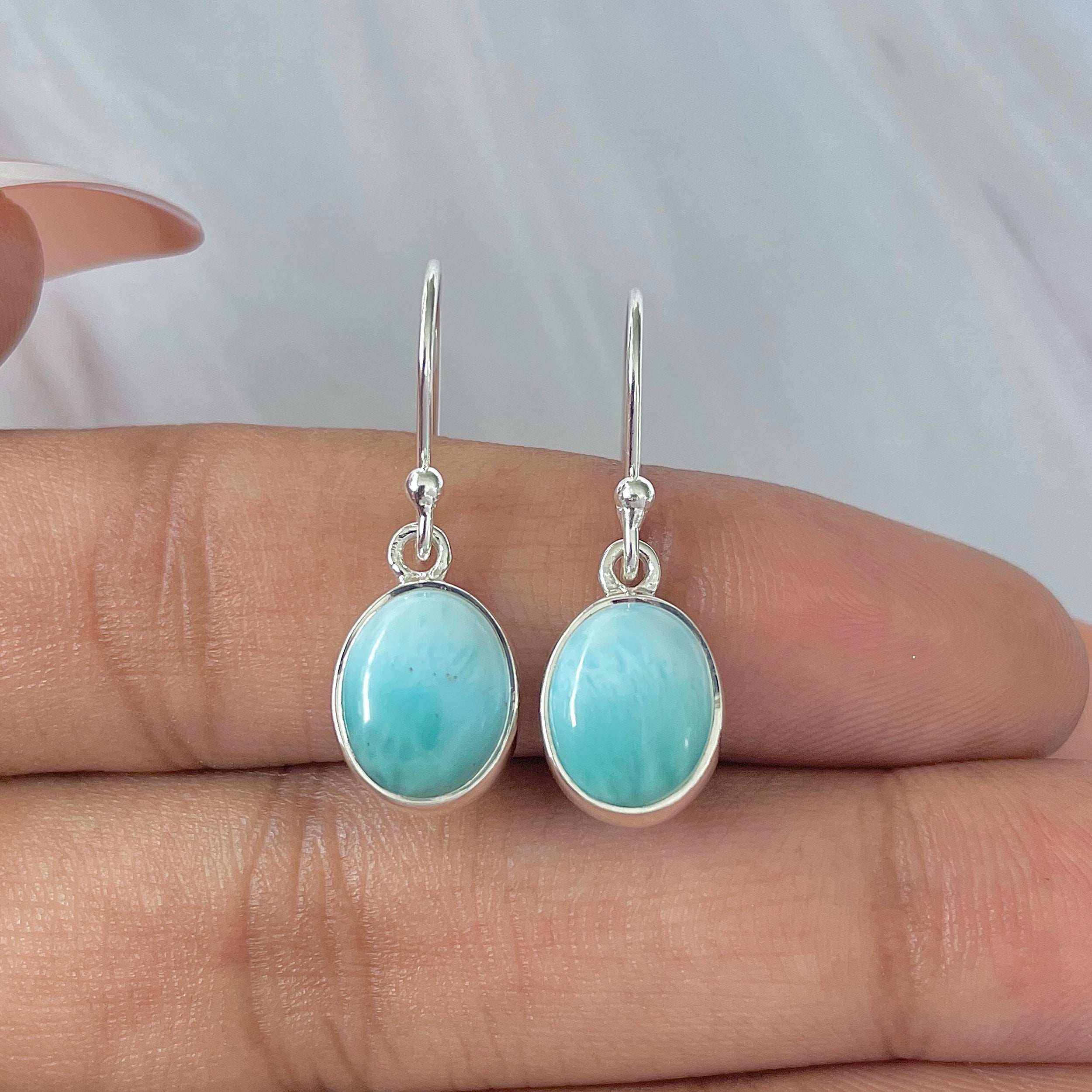 Larimar Earring-(LAR-E-1412.)