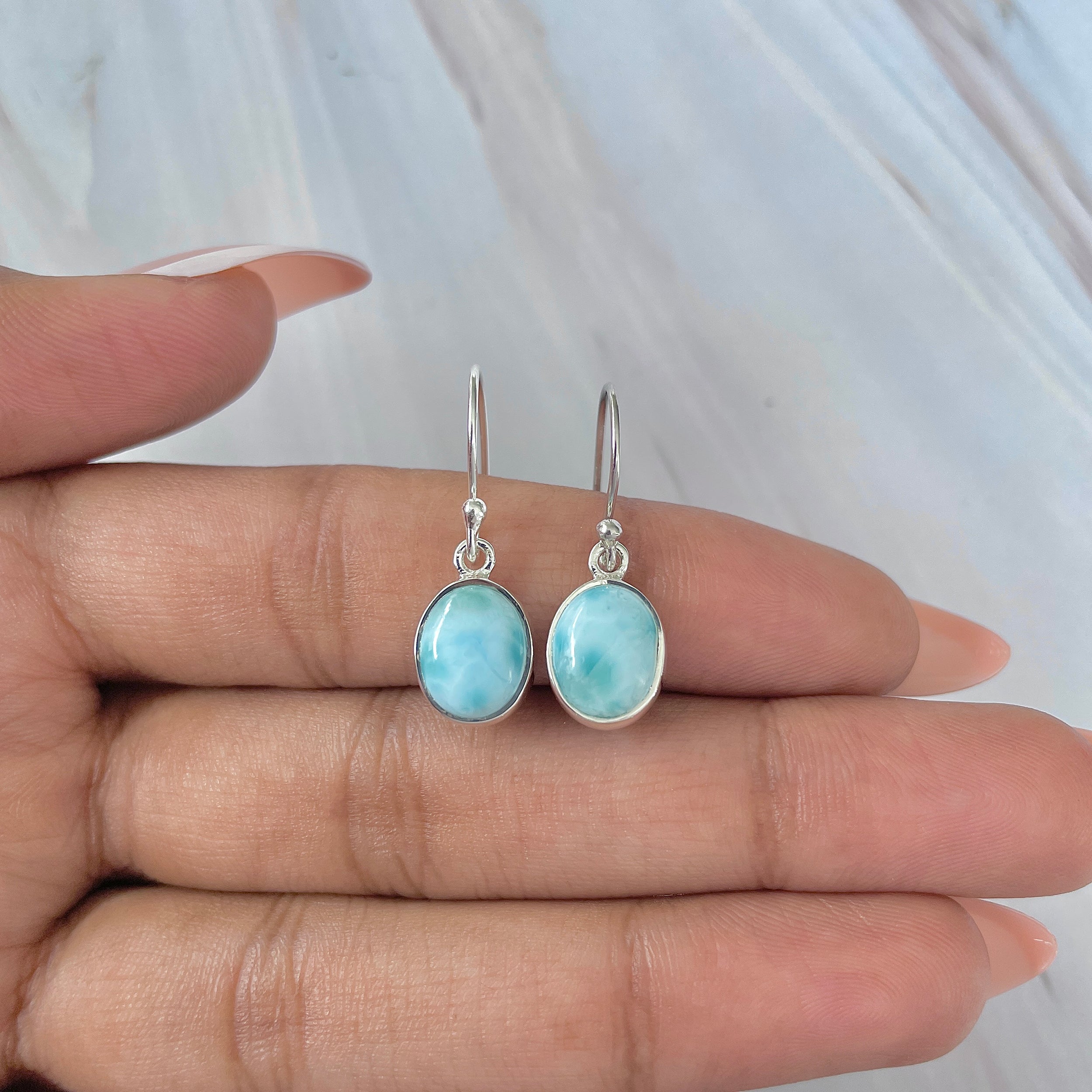 Larimar Earring-(LAR-E-1413.)