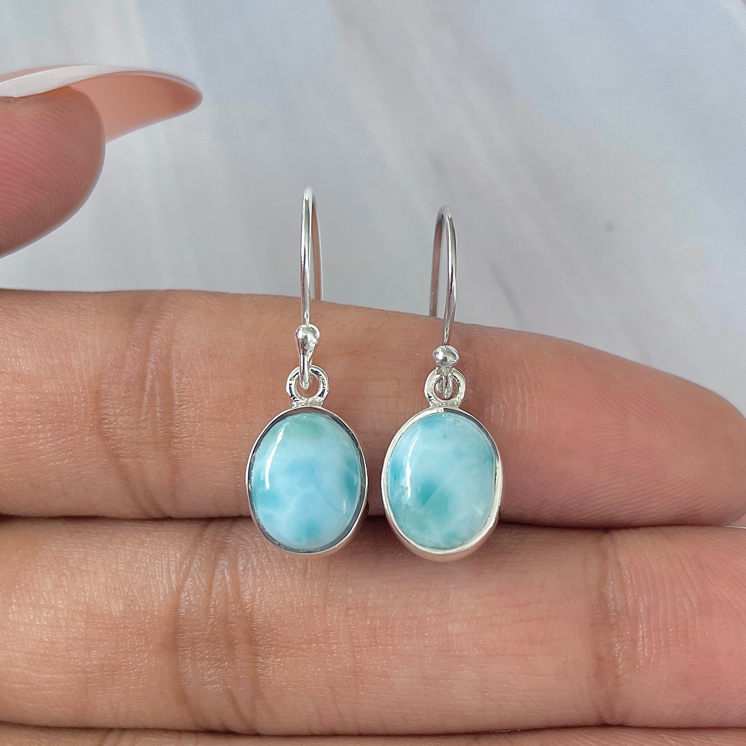 Larimar Earring-(LAR-E-1413.)