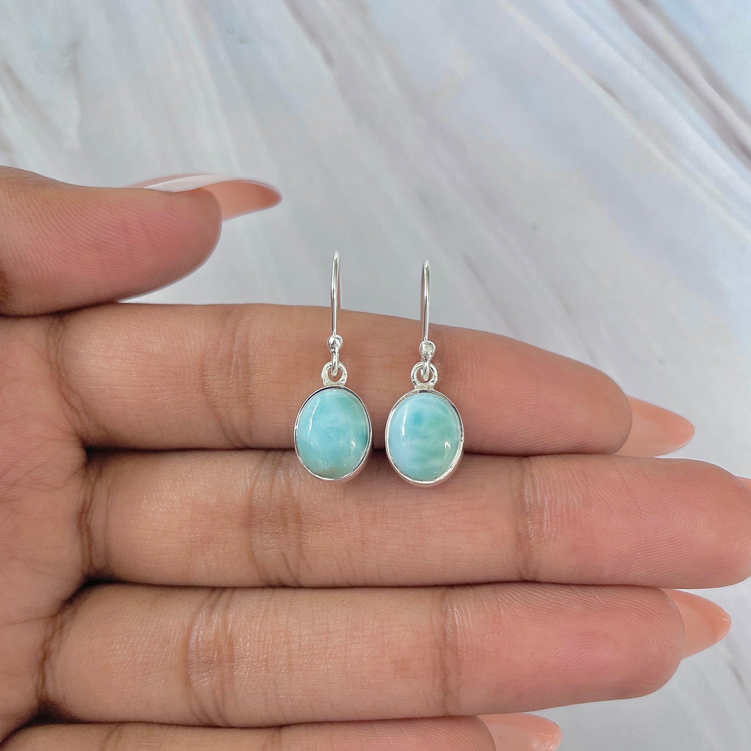 Larimar Earring-(LAR-E-1414.)