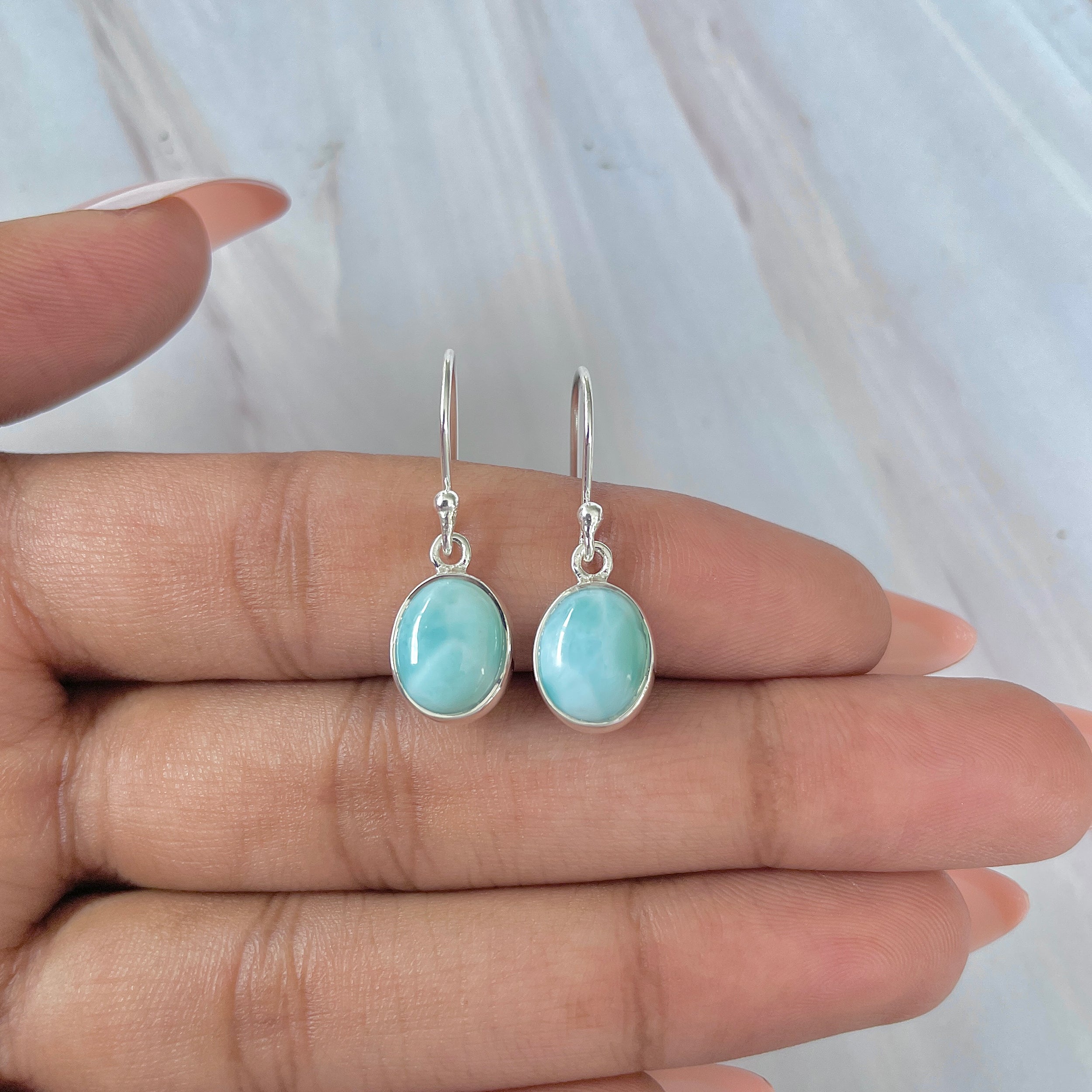 Larimar Earring-(LAR-E-1415.)