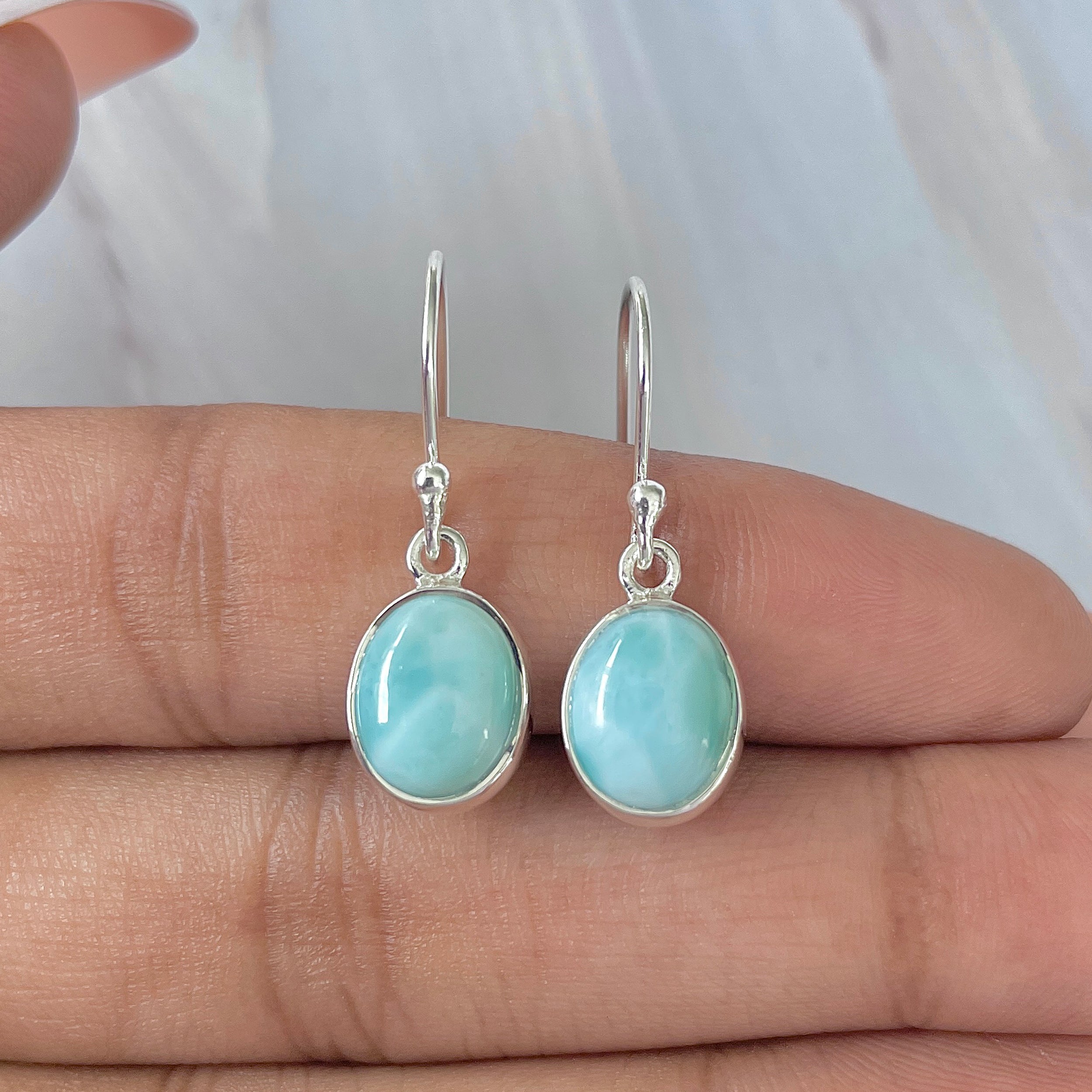Larimar Earring-(LAR-E-1415.)