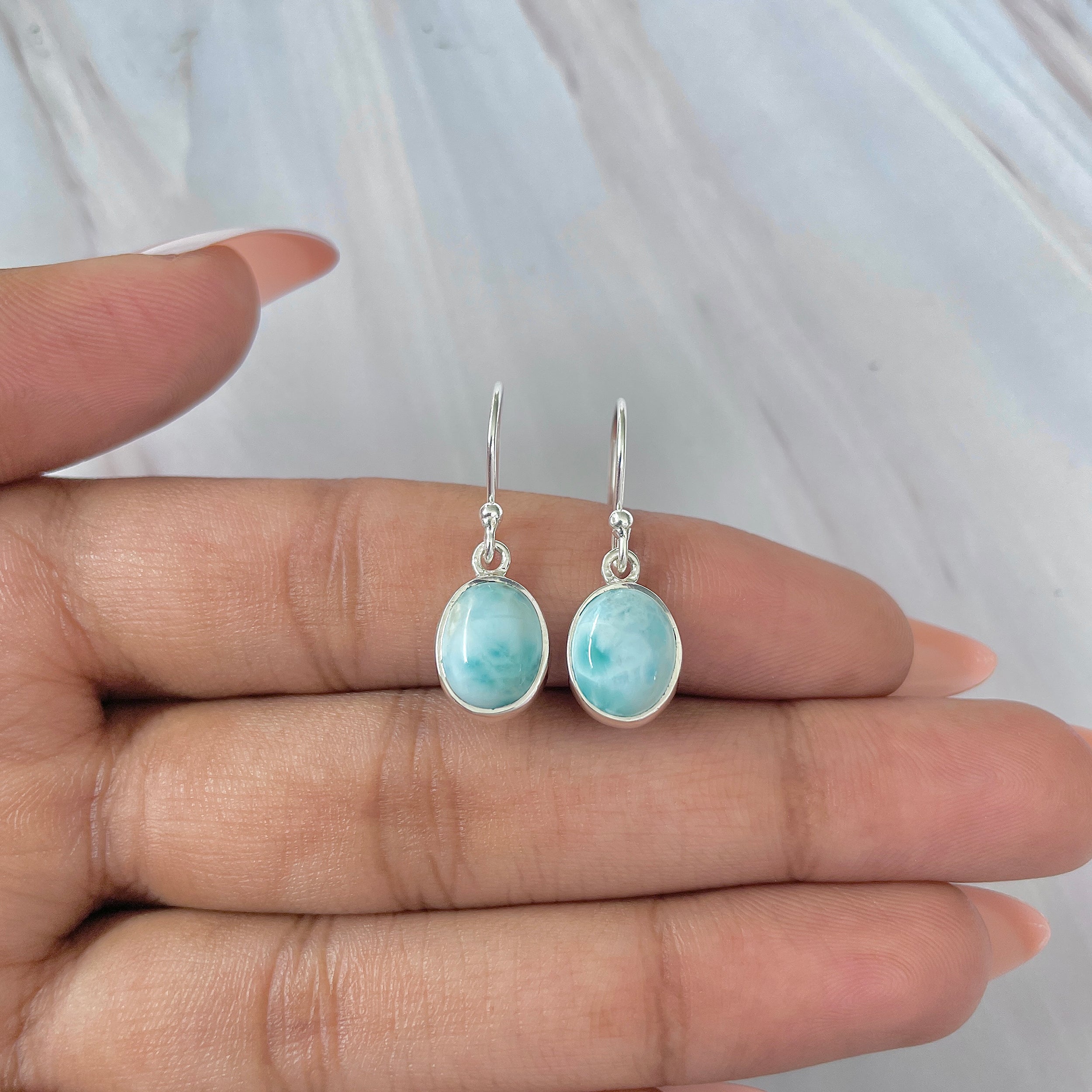 Larimar Earring-(LAR-E-1416.)