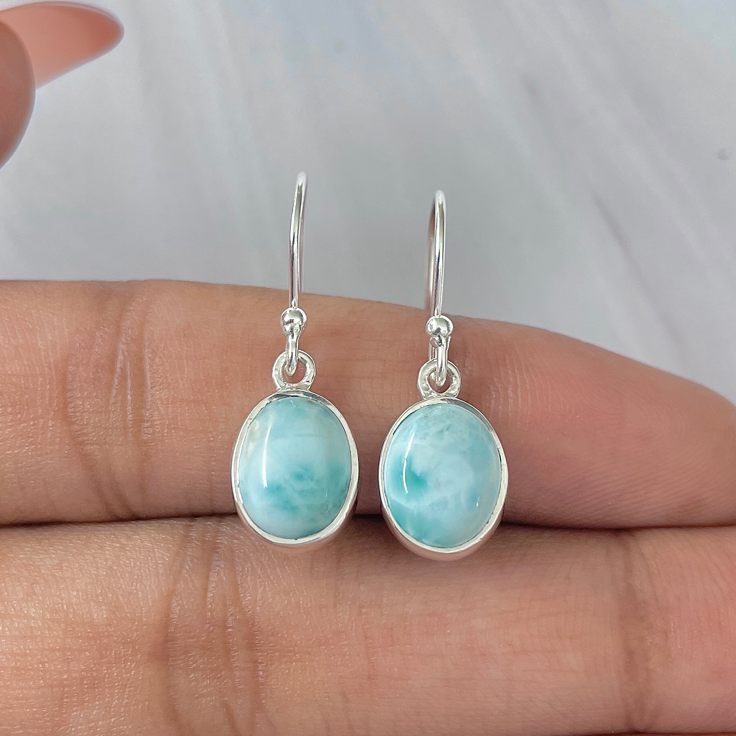 Larimar Earring-(LAR-E-1416.)