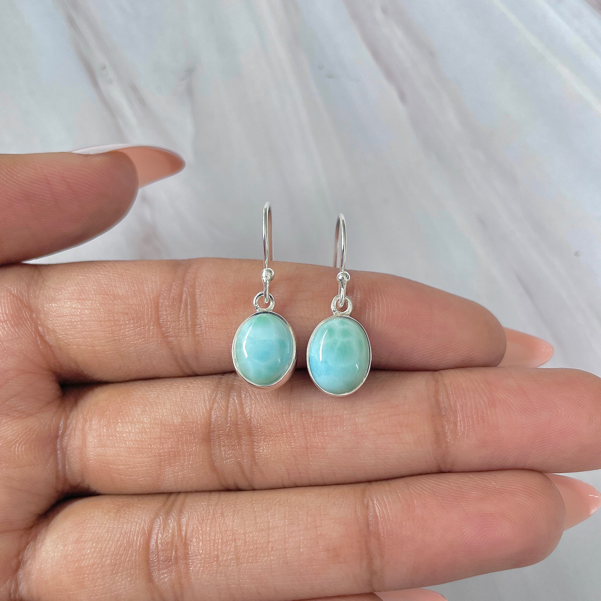 Larimar Earring-(LAR-E-1417.)
