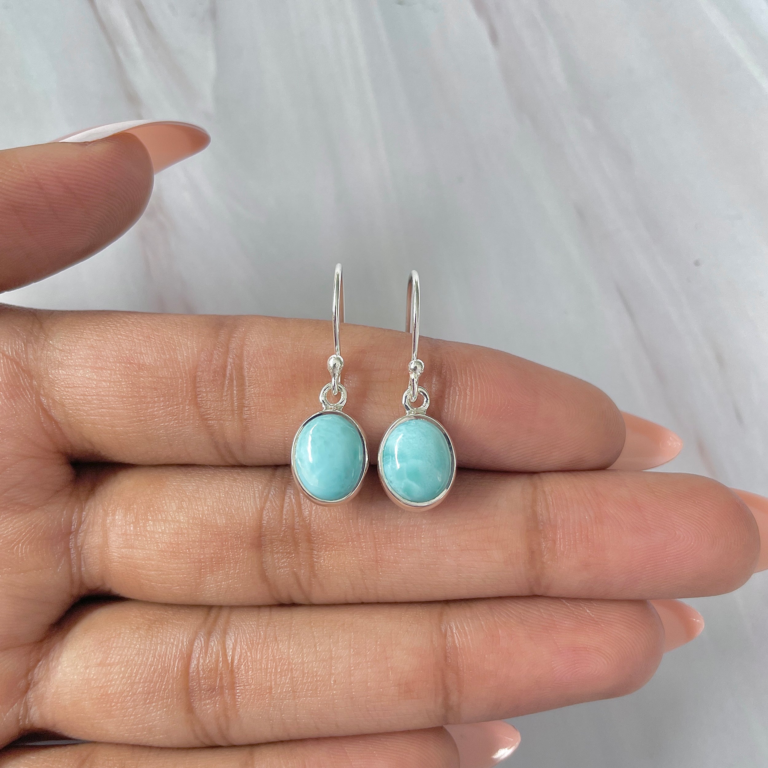 Larimar Earring-(LAR-E-1418.)