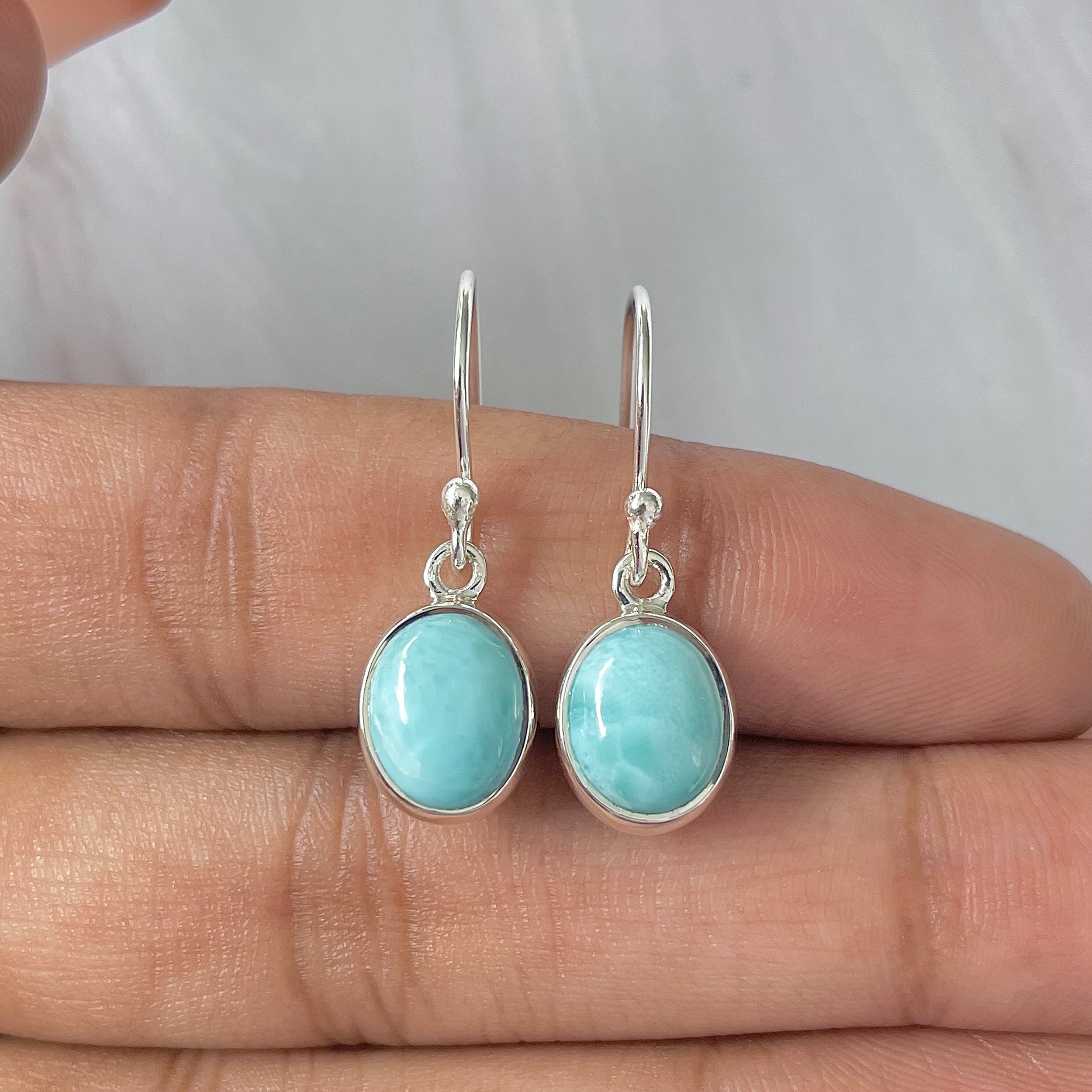 Larimar Earring-(LAR-E-1418.)