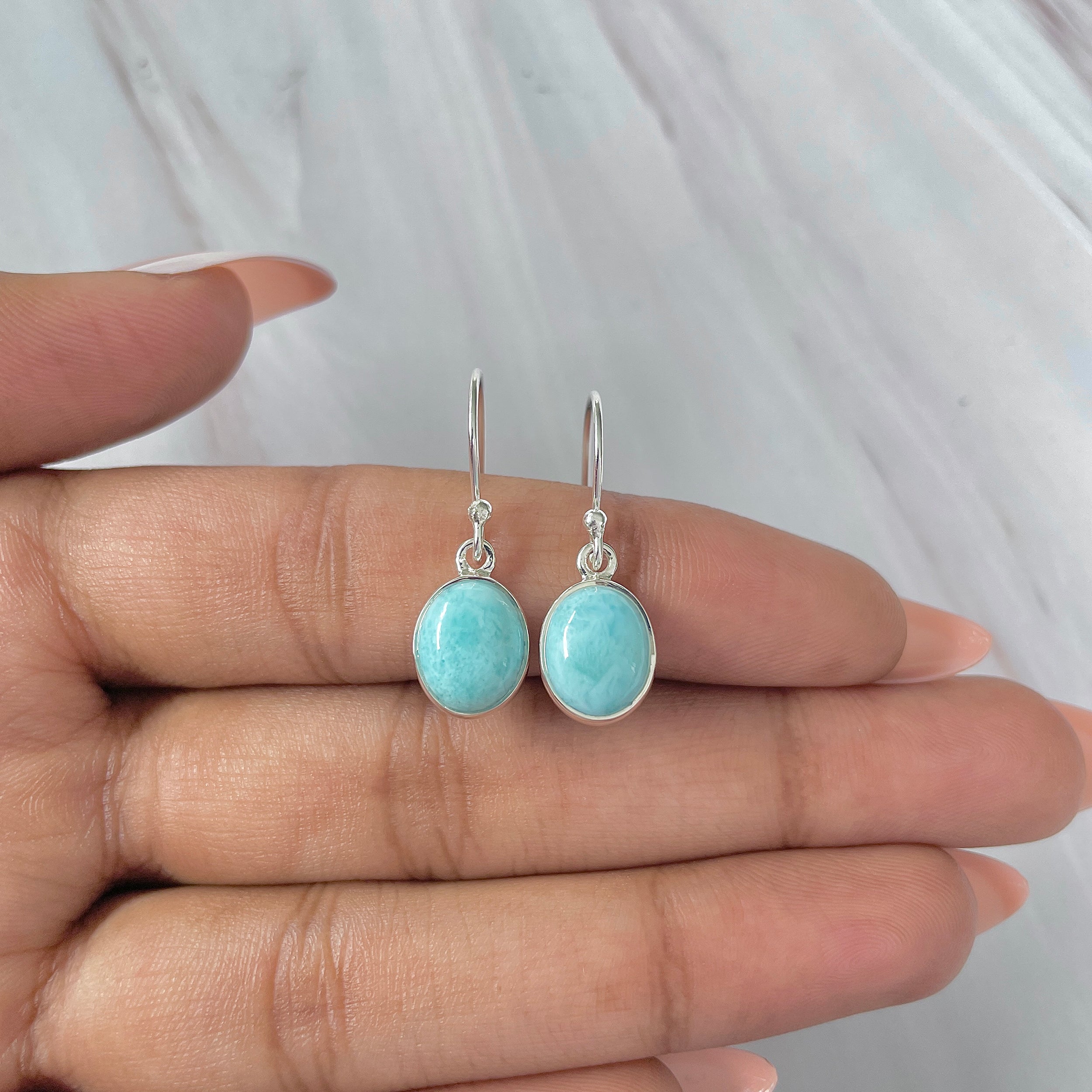 Larimar Earring-(LAR-E-1419.)