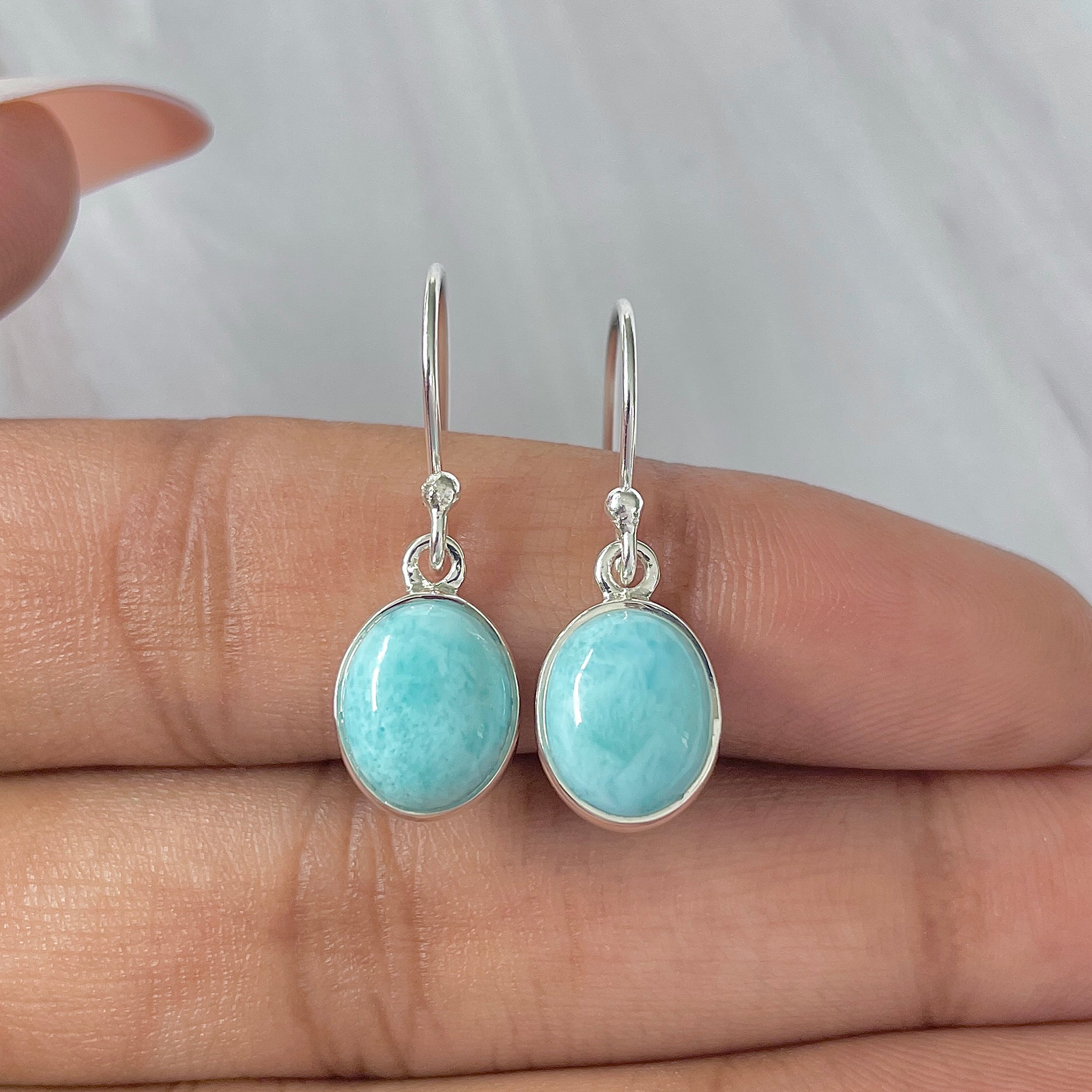 Larimar Earring-(LAR-E-1419.)