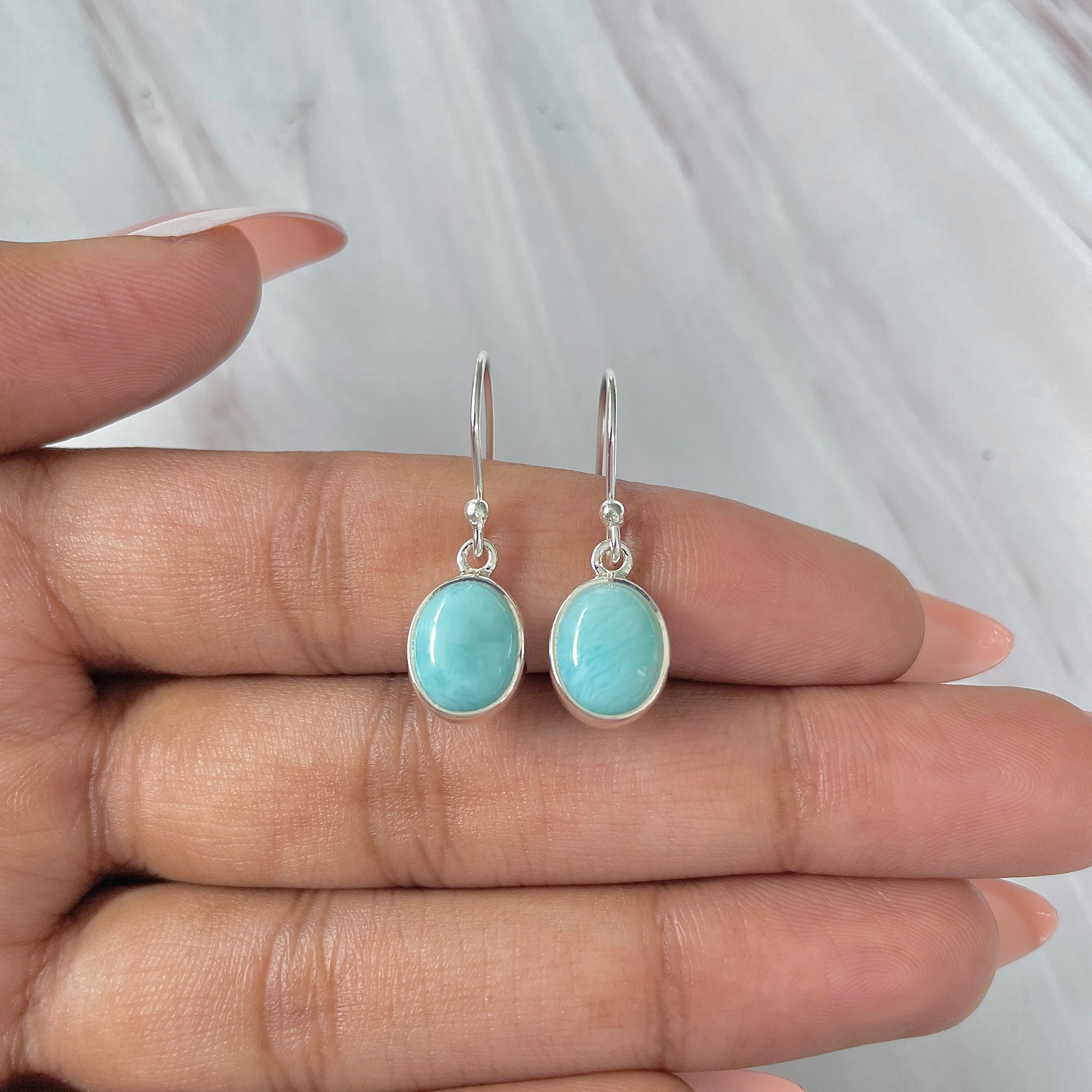 Larimar Earring-(LAR-E-1420.)