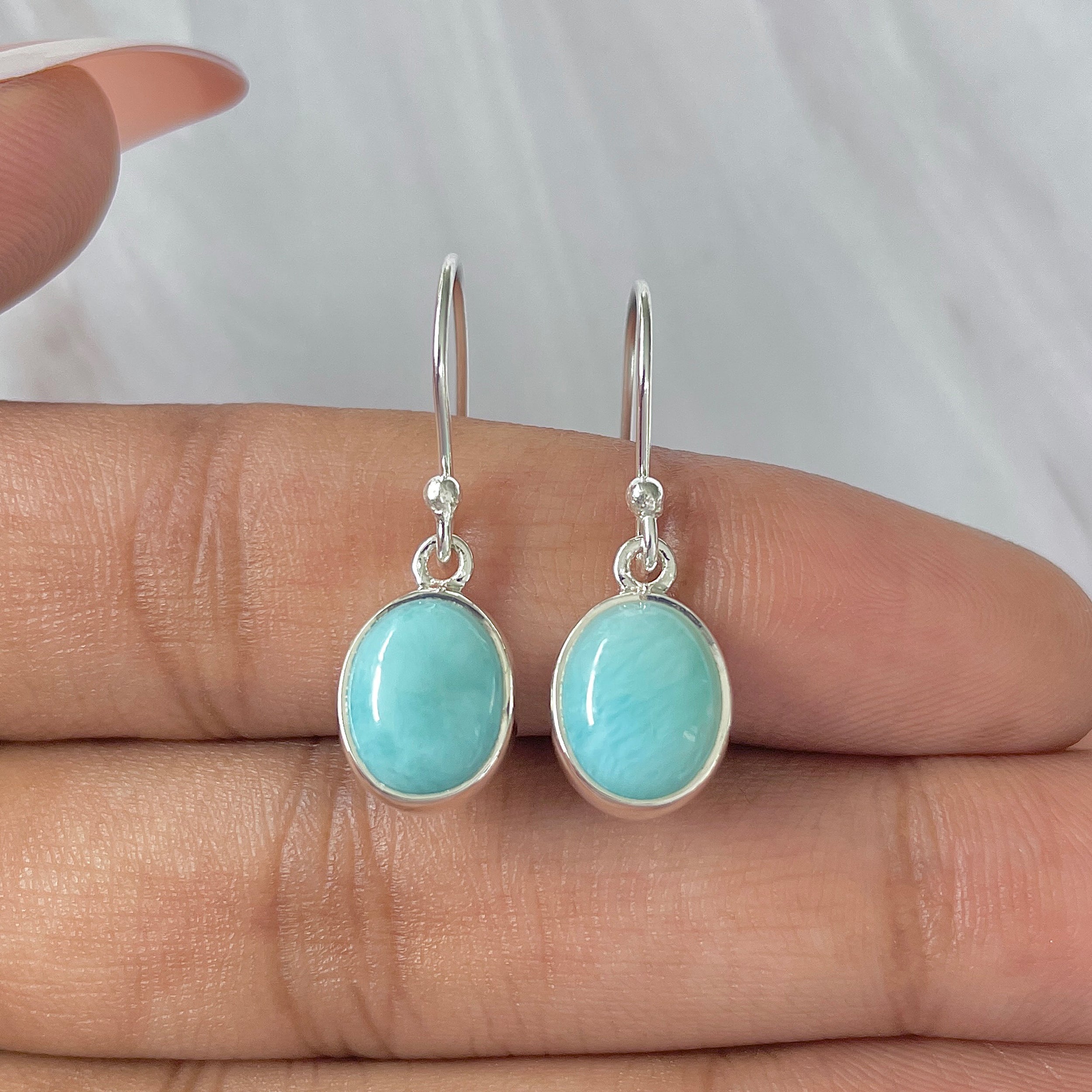 Larimar Earring-(LAR-E-1420.)