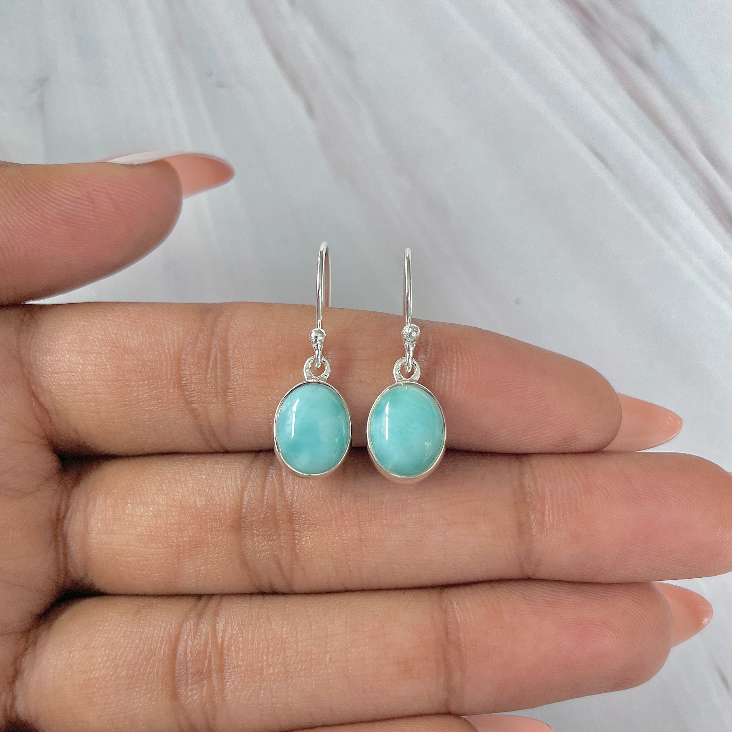 Larimar Earring-(LAR-E-1422.)