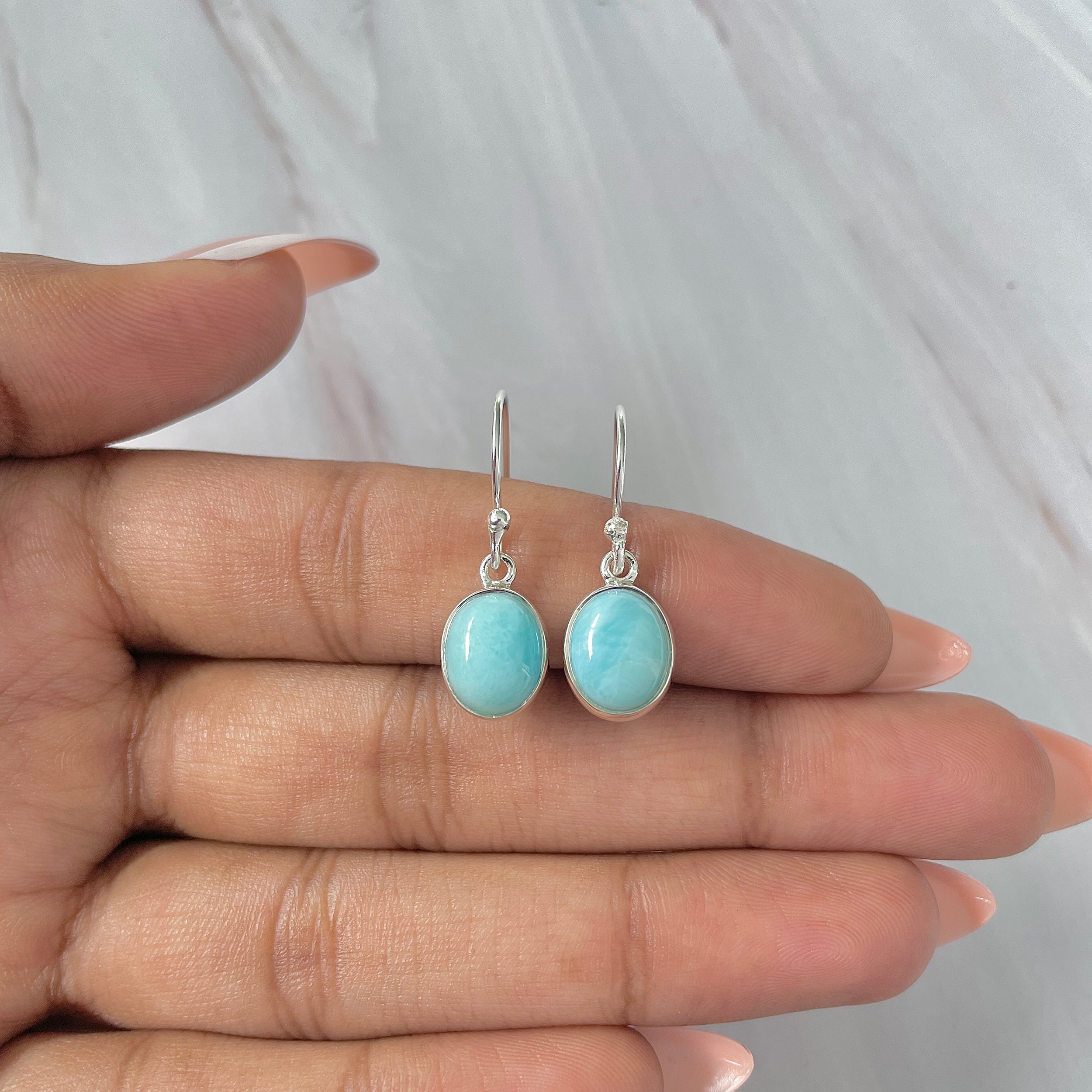 Larimar Earring-(LAR-E-1423.)