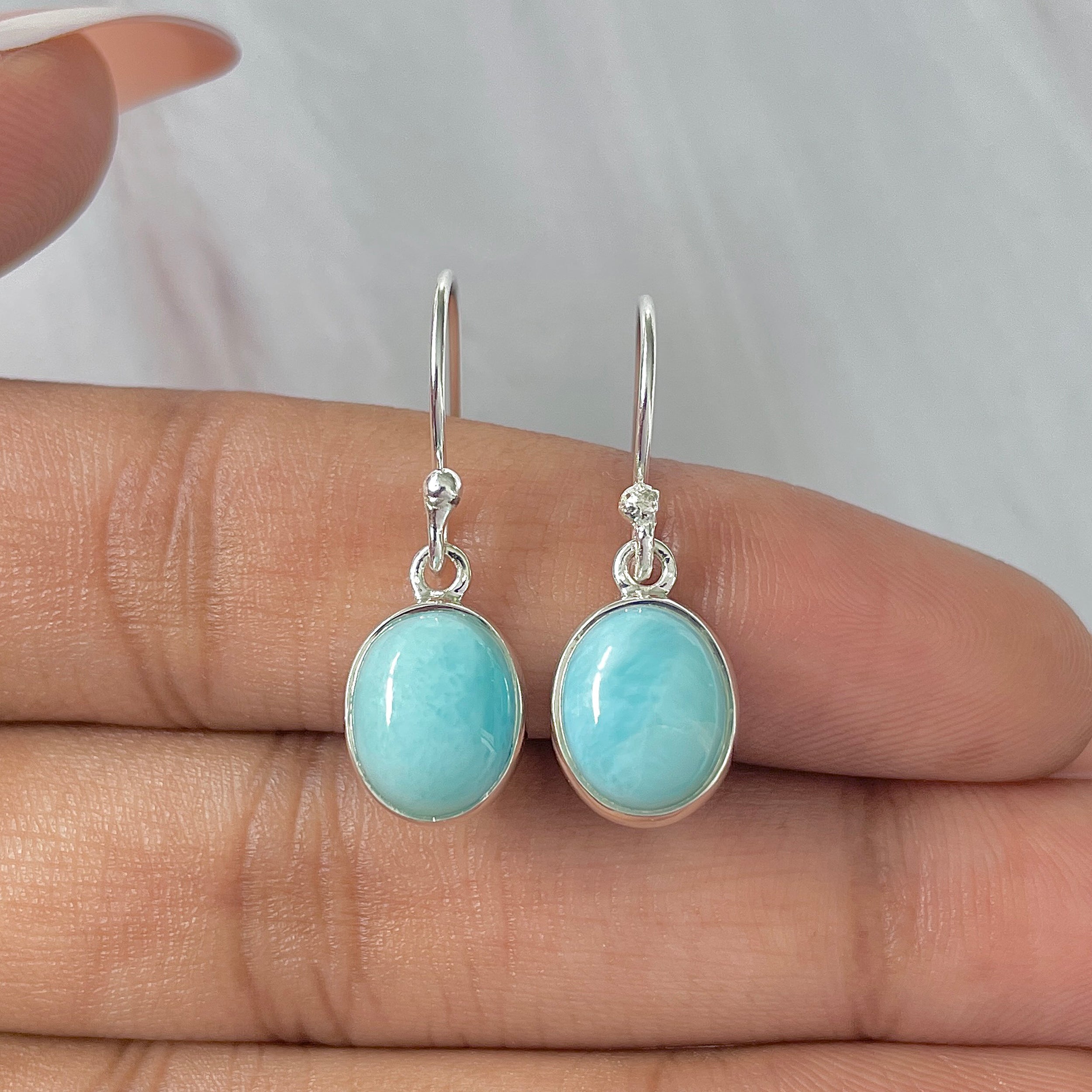 Larimar Earring-(LAR-E-1423.)