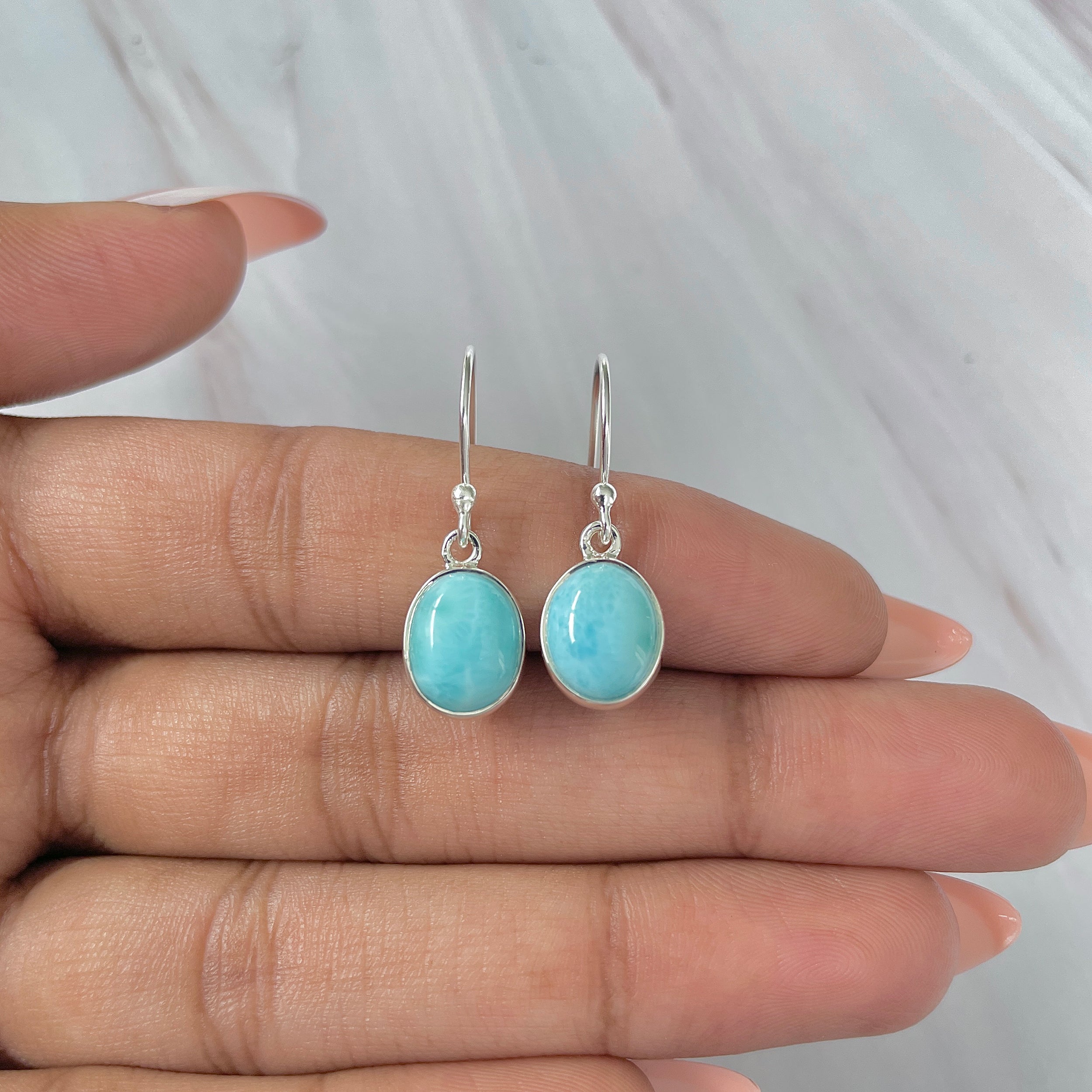 Larimar Earring-(LAR-E-1424.)