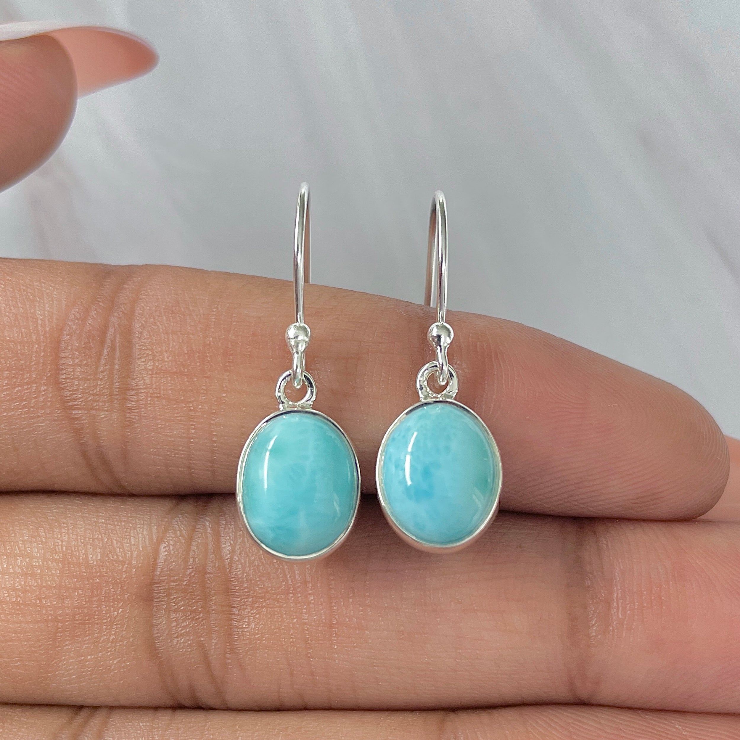 Larimar Earring-(LAR-E-1424.)