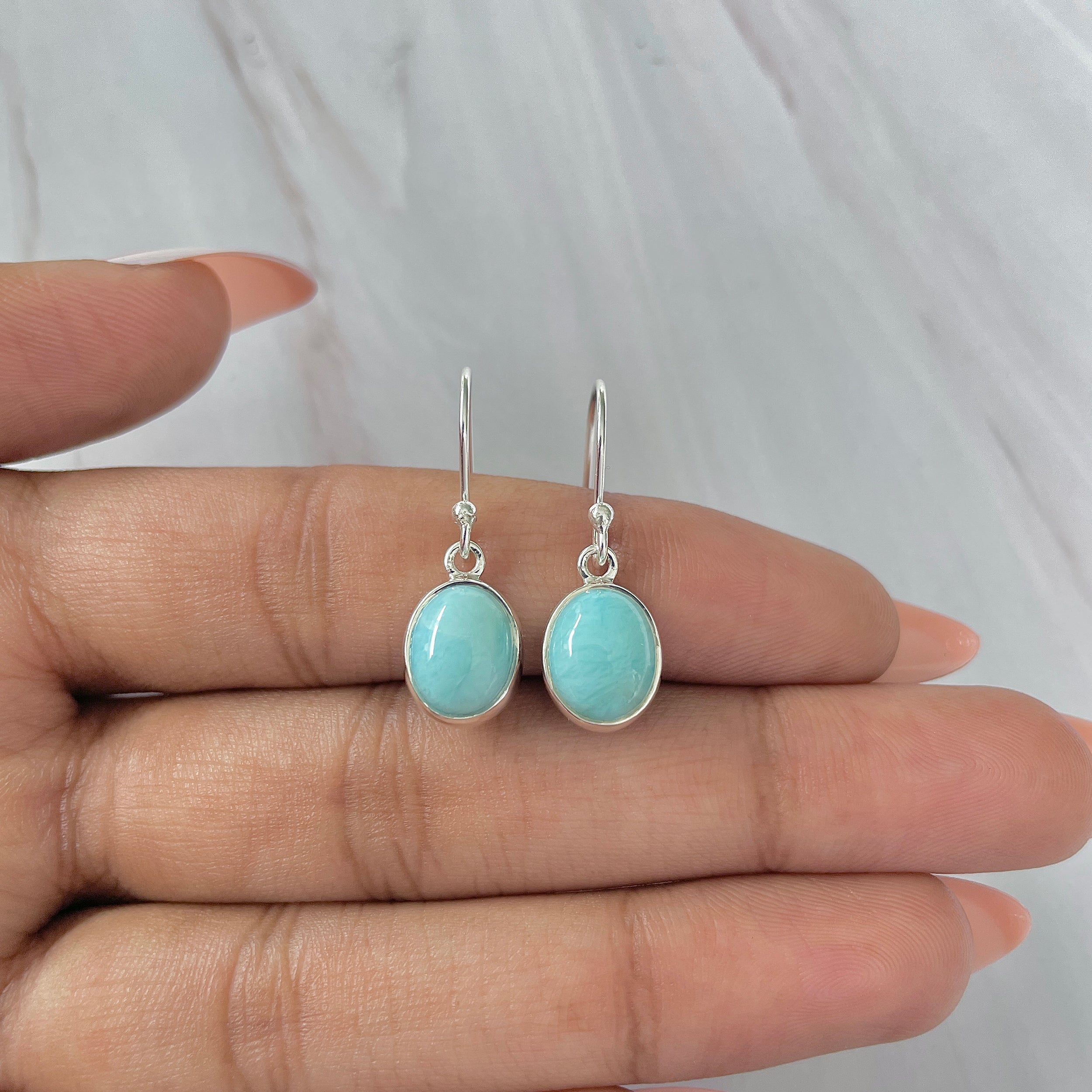 Larimar Earring-(LAR-E-1425.)