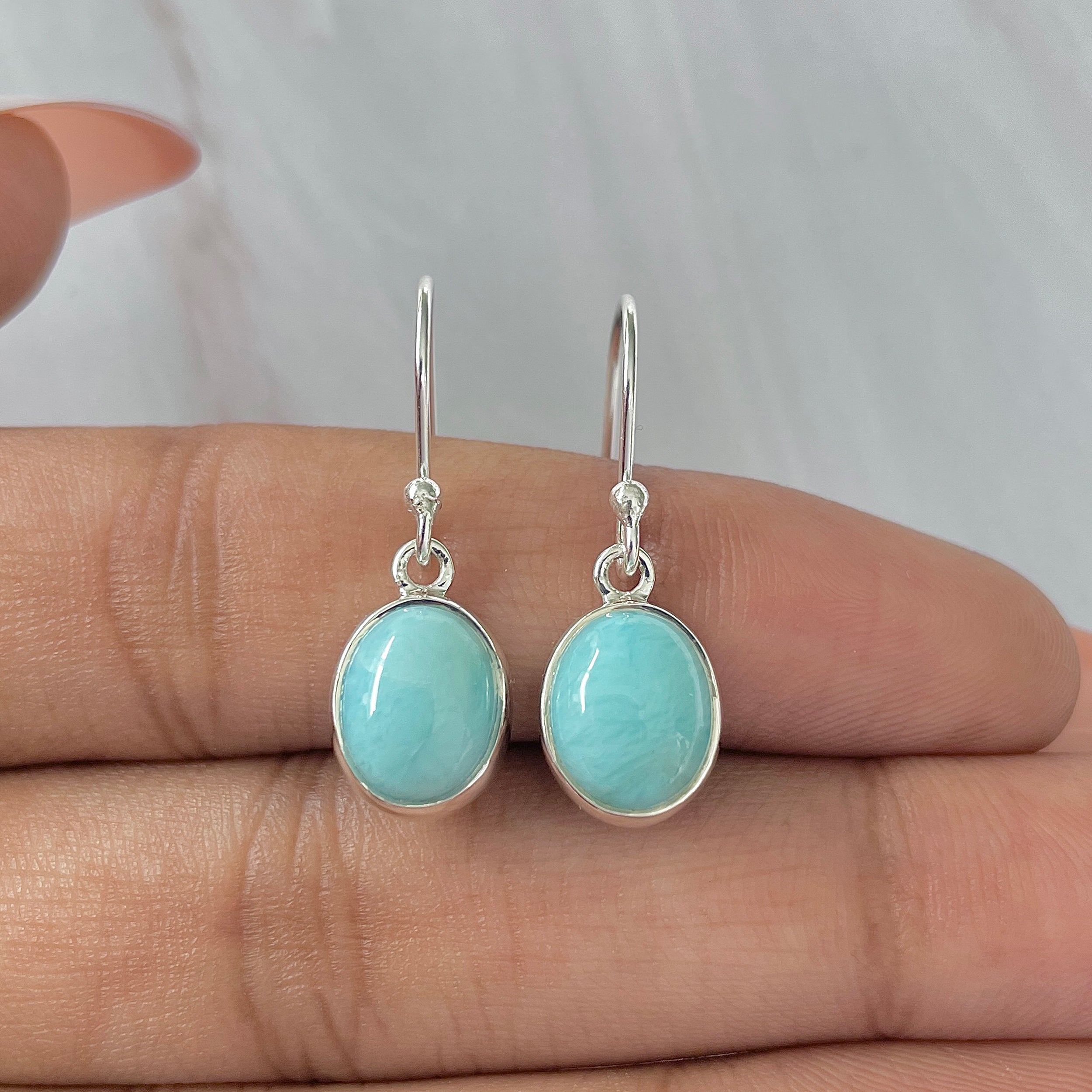 Larimar Earring-(LAR-E-1425.)