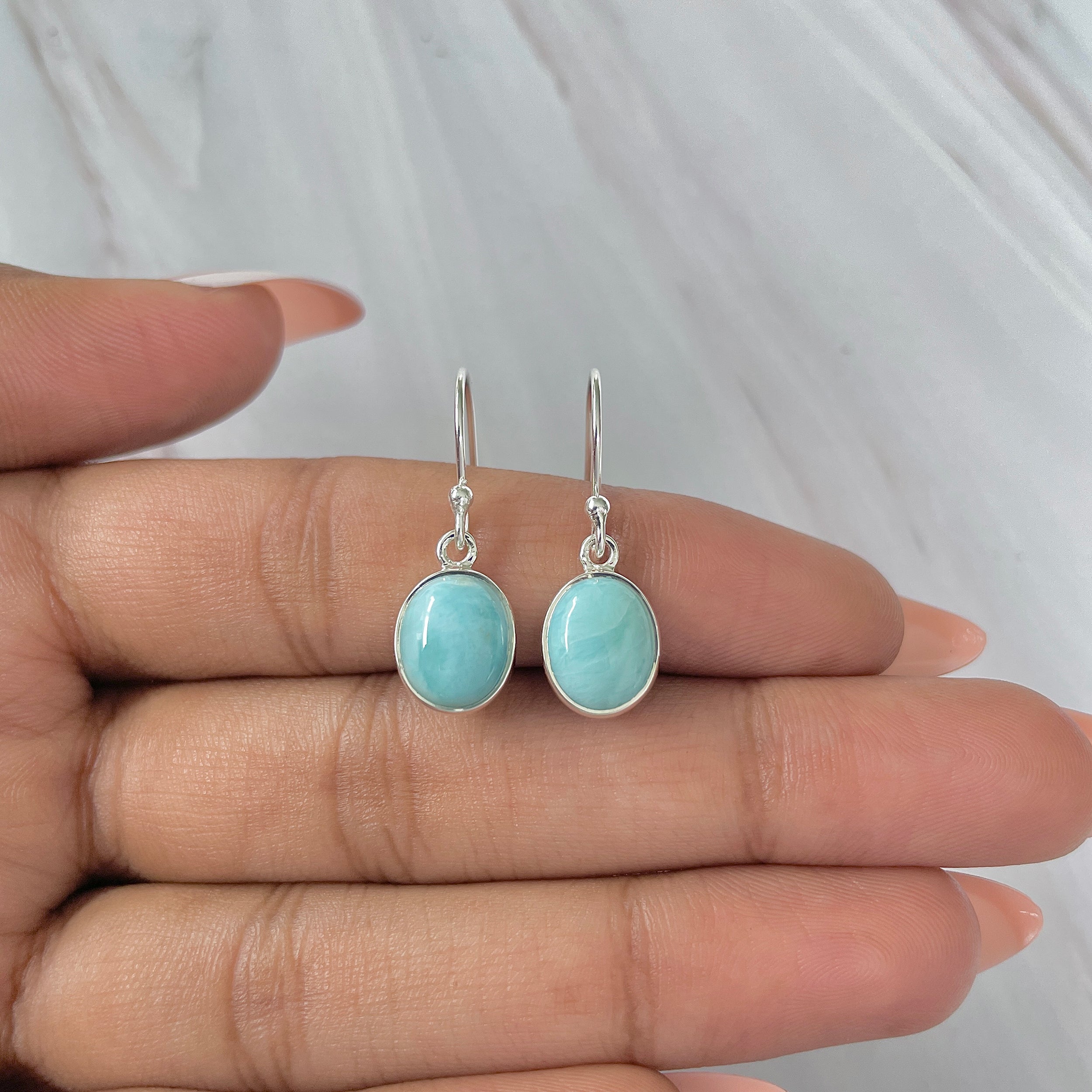 Larimar Earring-(LAR-E-1426.)