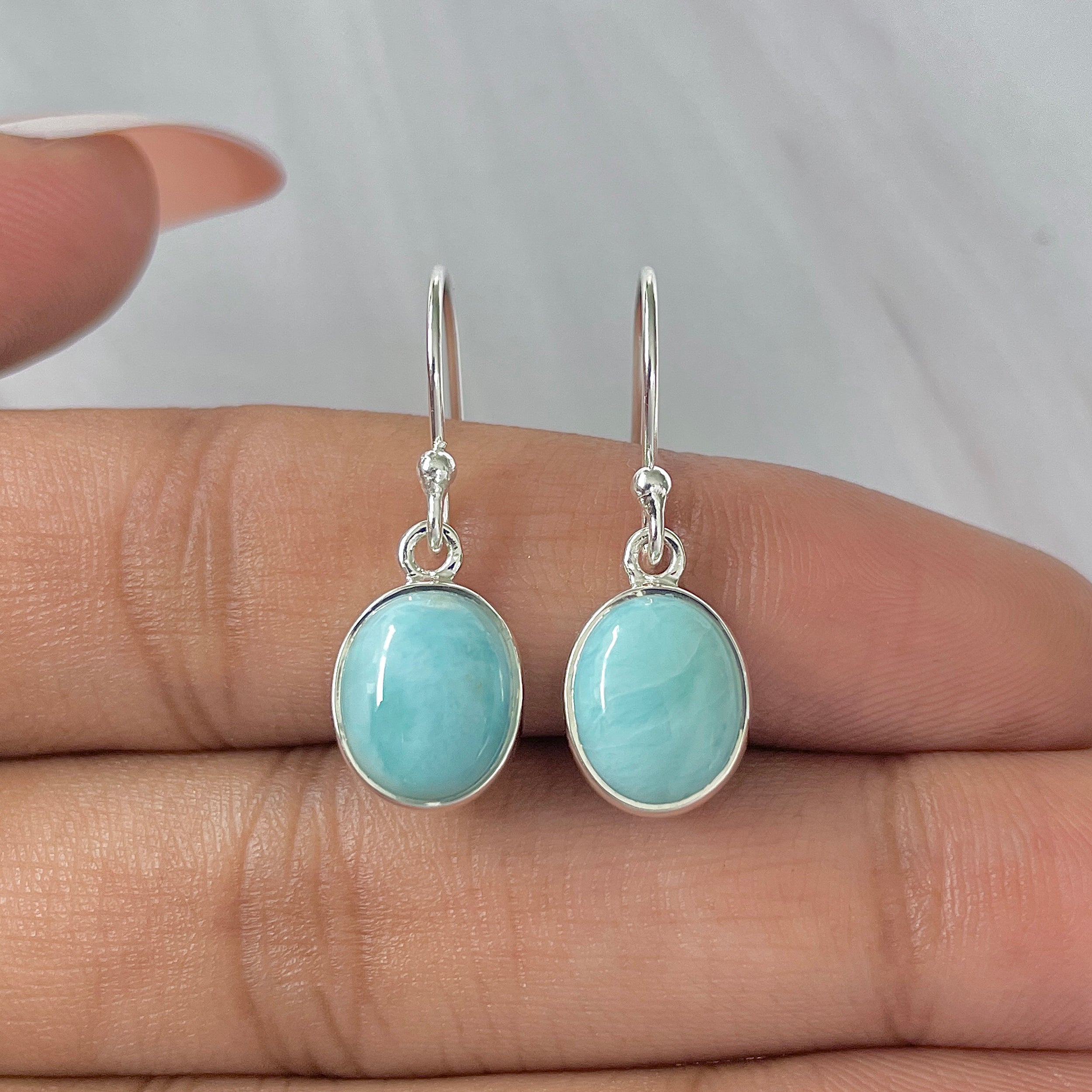 Larimar Earring-(LAR-E-1426.)