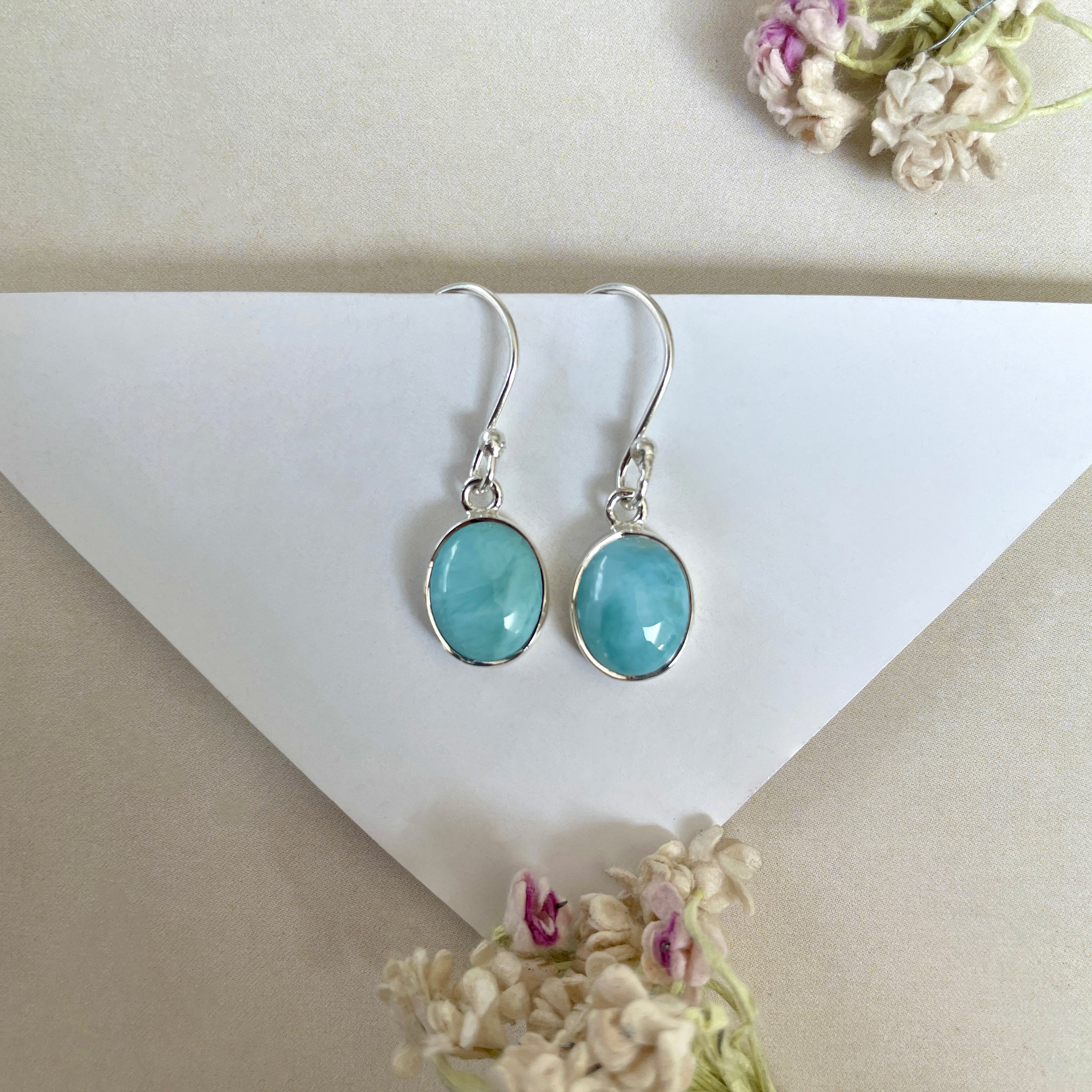 Larimar Earring-(LAR-E-1426.)