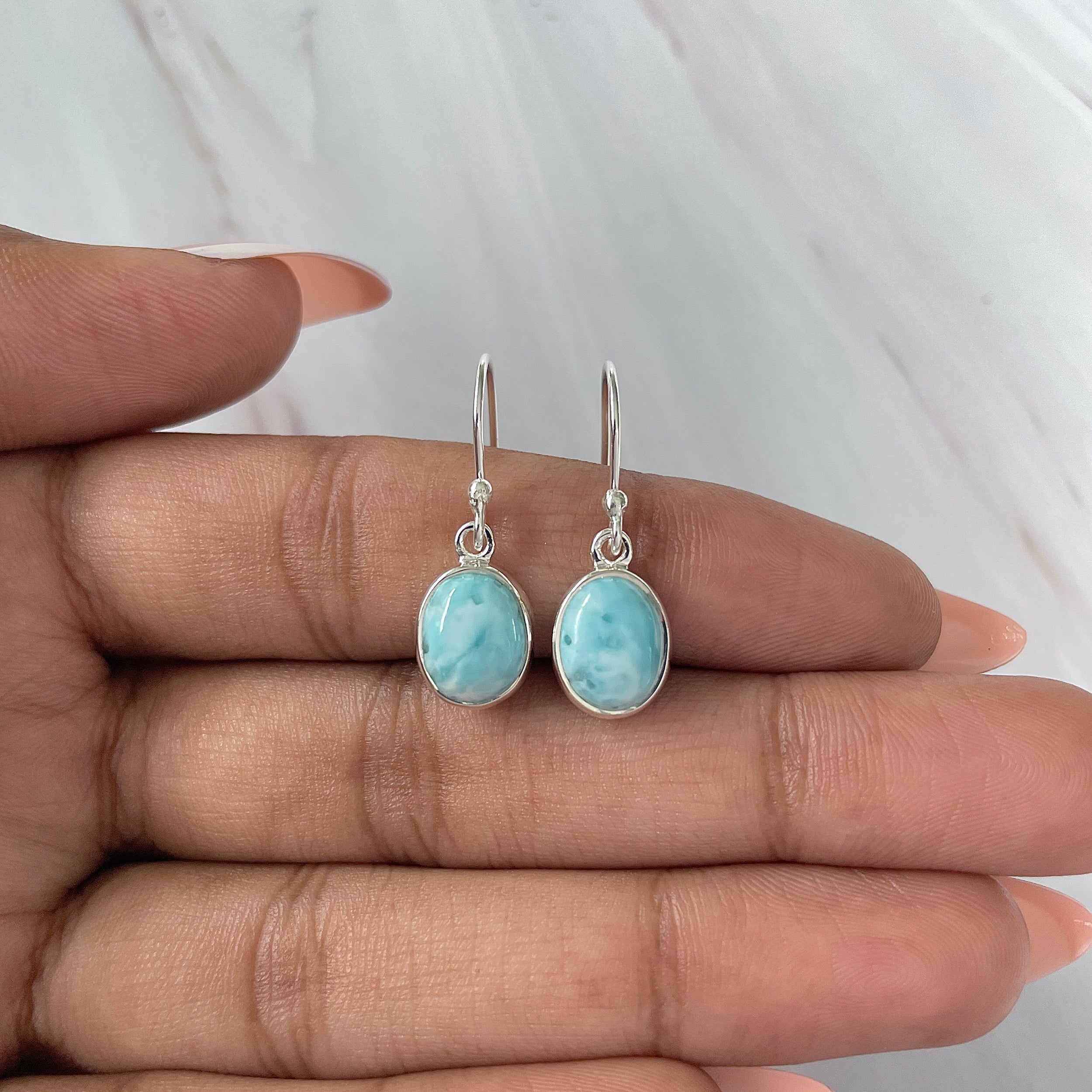 Larimar Earring-(LAR-E-1427.)