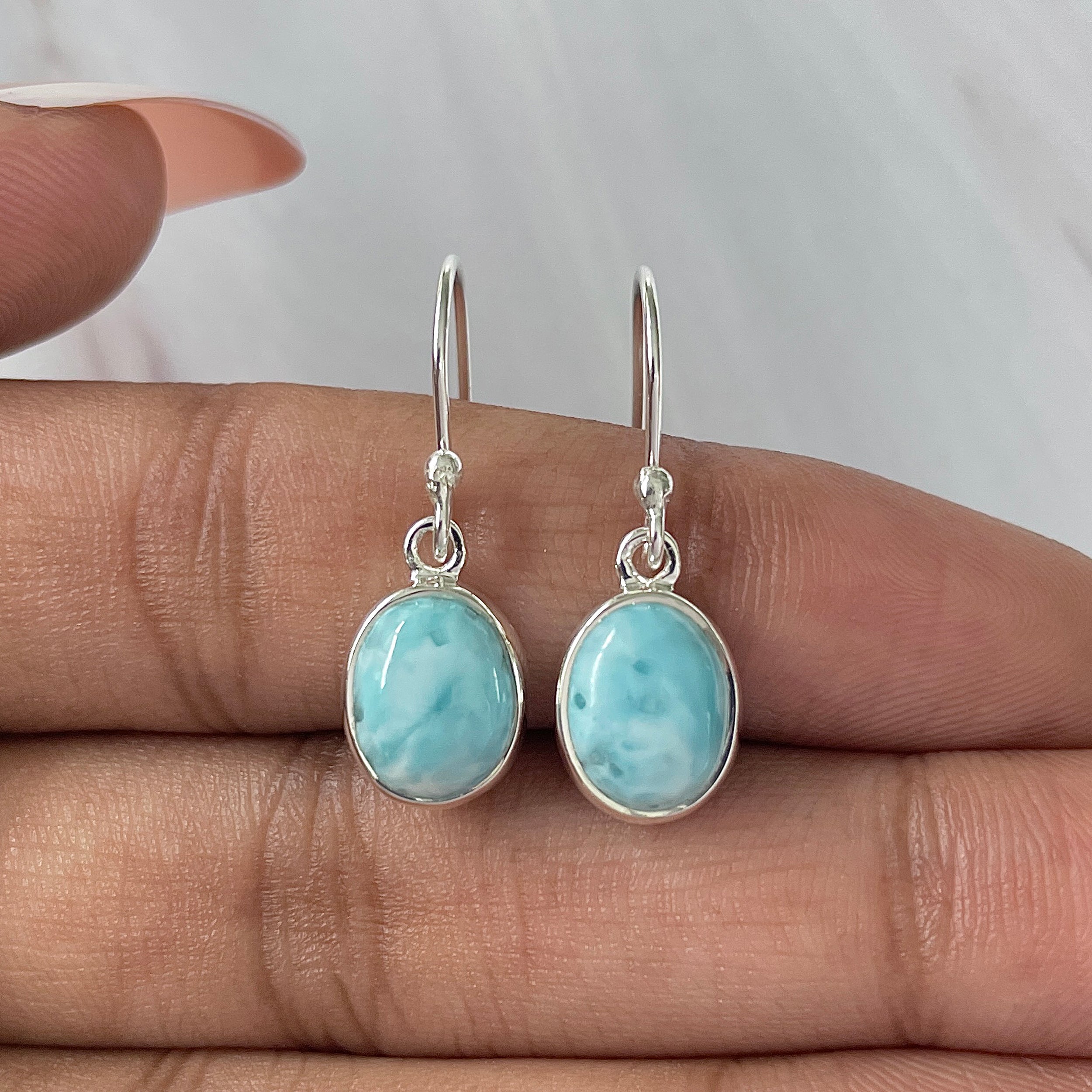 Larimar Earring-(LAR-E-1427.)