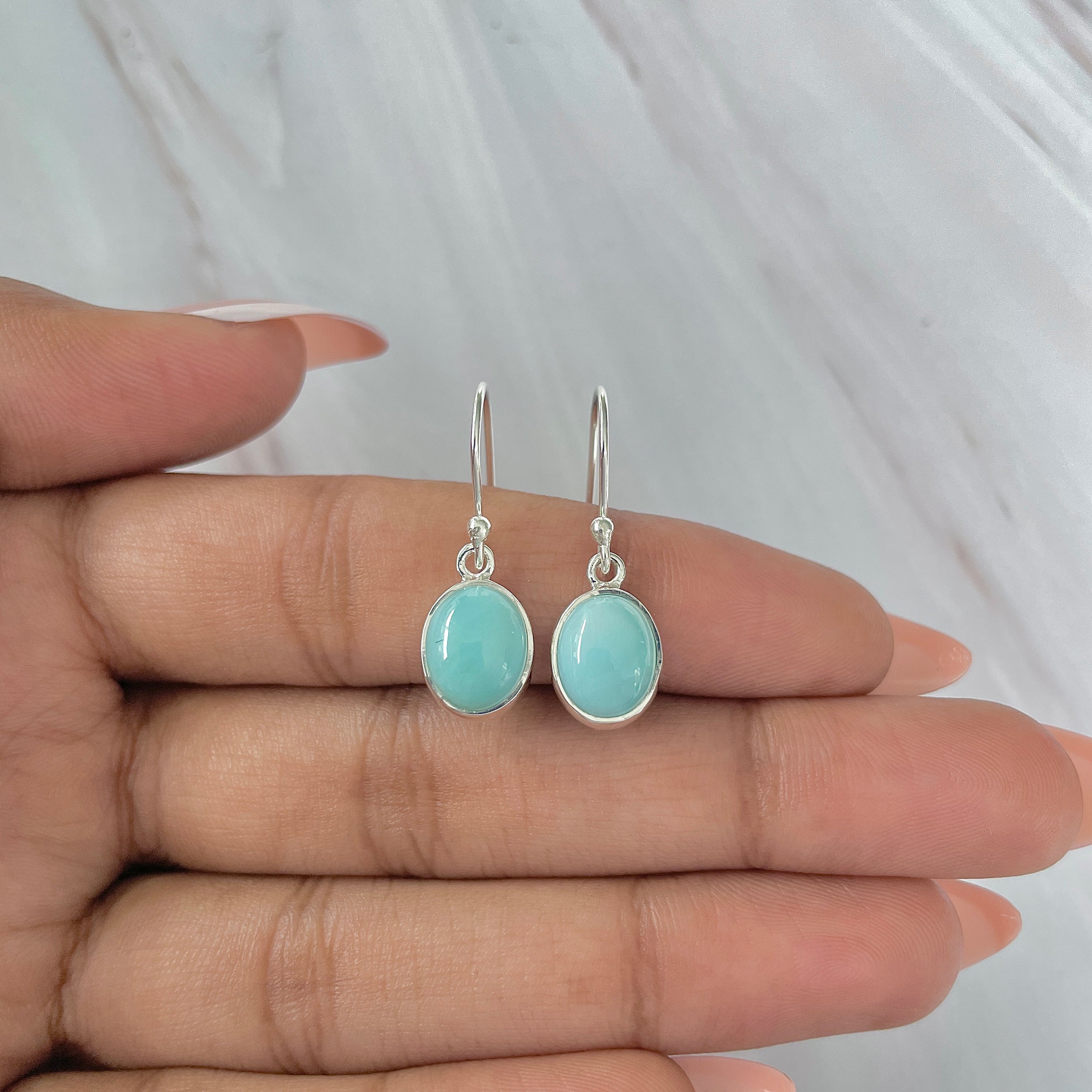 Larimar Earring-(LAR-E-1428.)