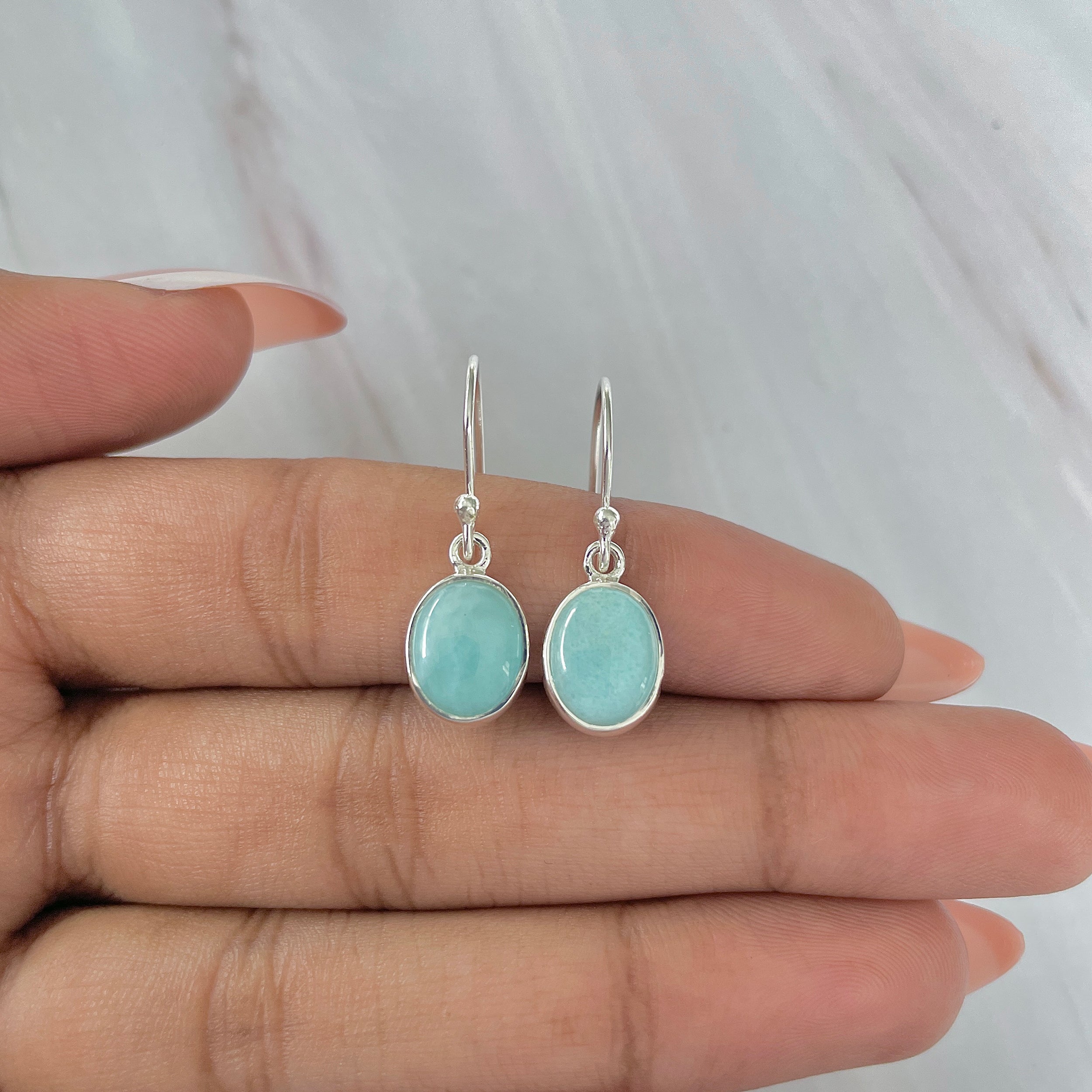 Larimar Earring-(LAR-E-1429.)