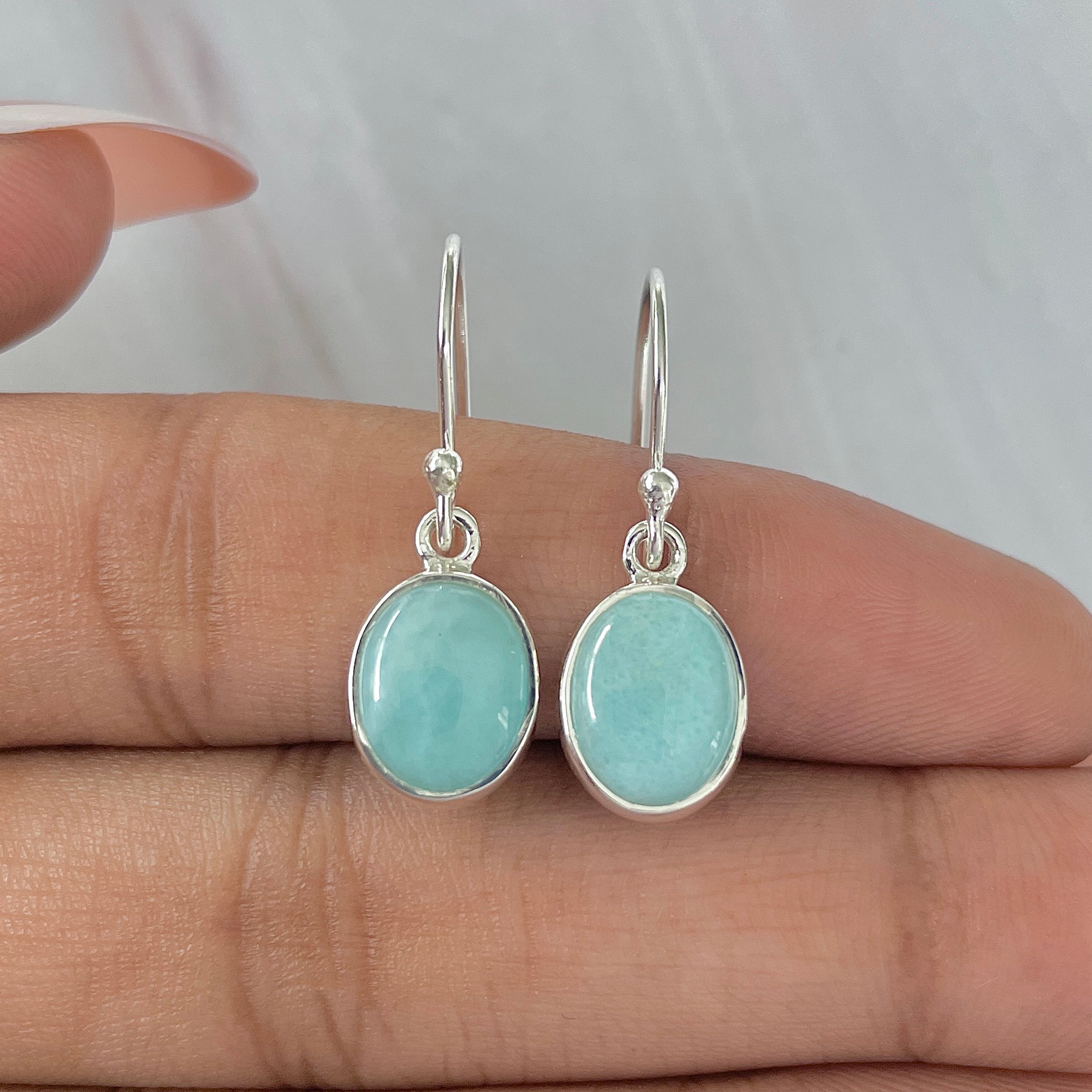 Larimar Earring-(LAR-E-1429.)