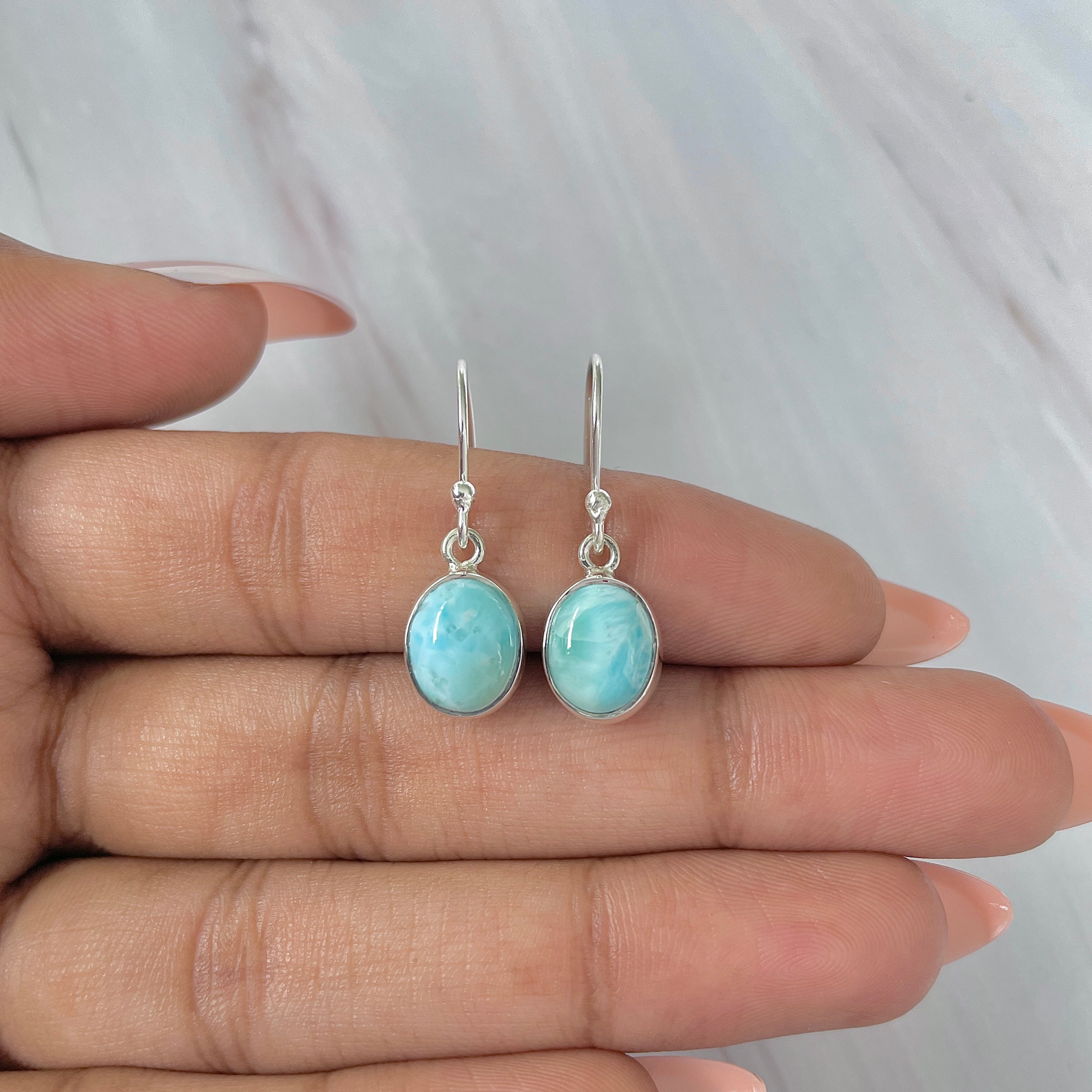 Larimar Earring-(LAR-E-1431.)