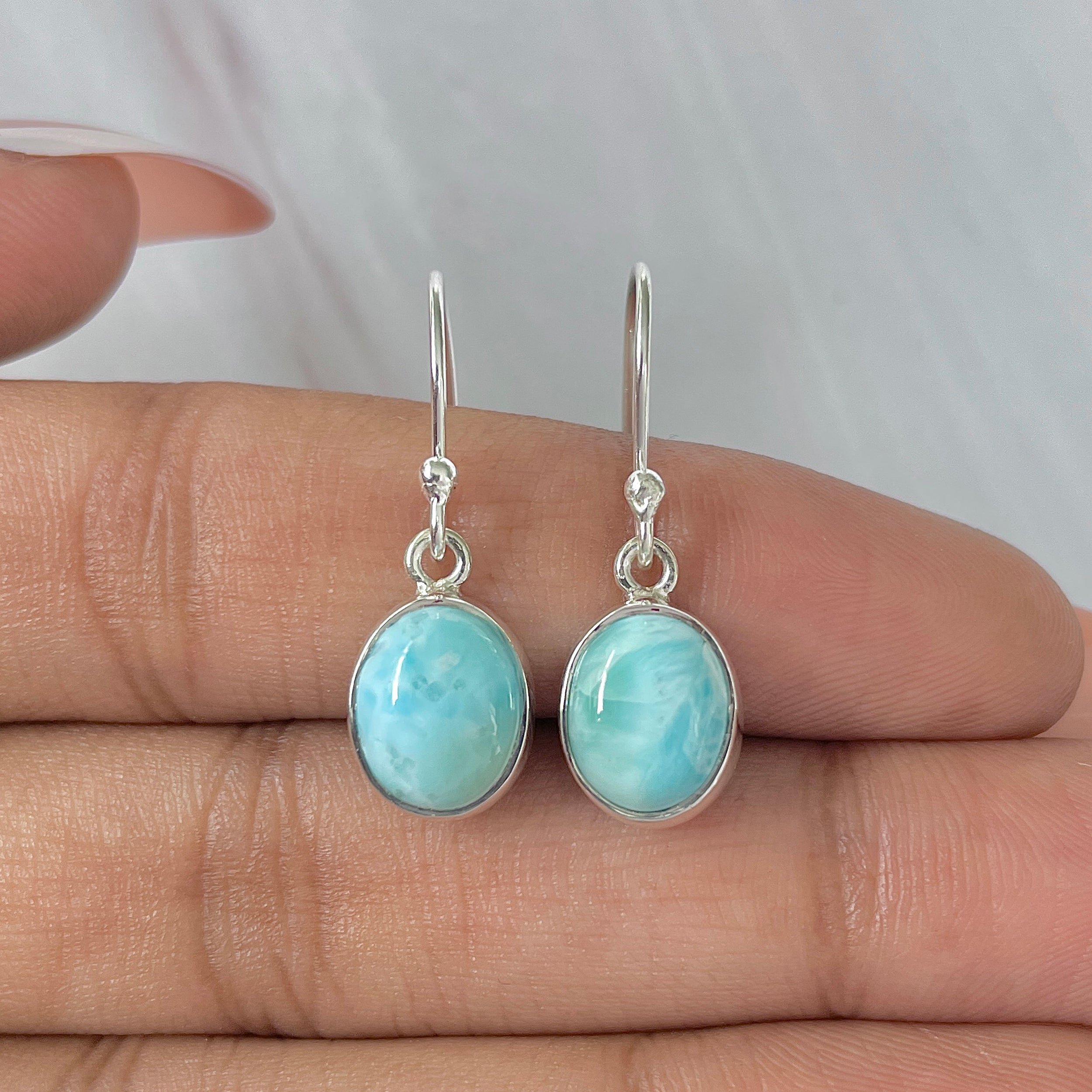 Larimar Earring-(LAR-E-1431.)