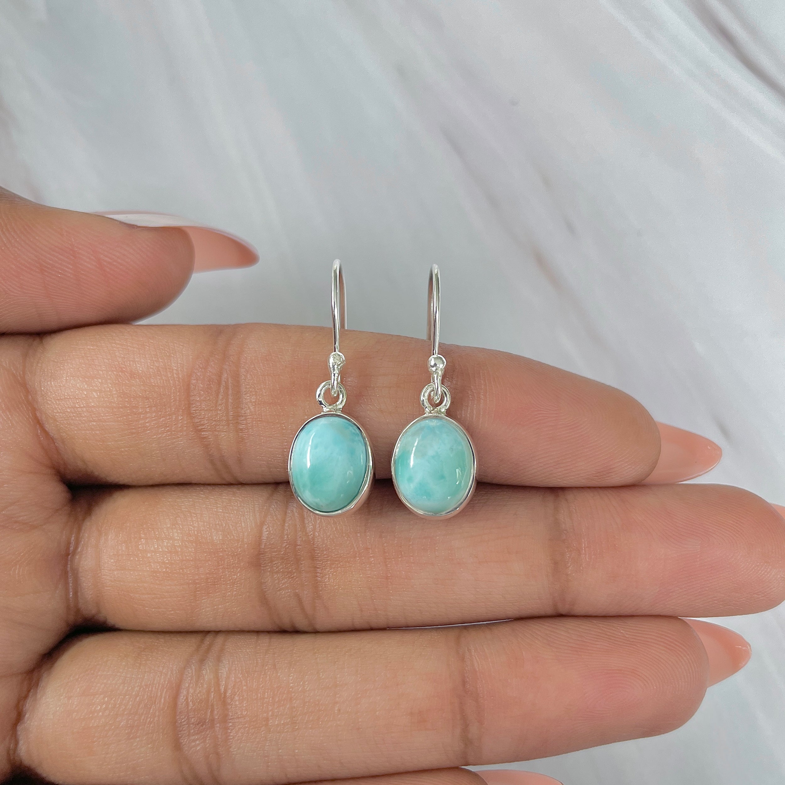 Larimar Earring-(LAR-E-1432.)