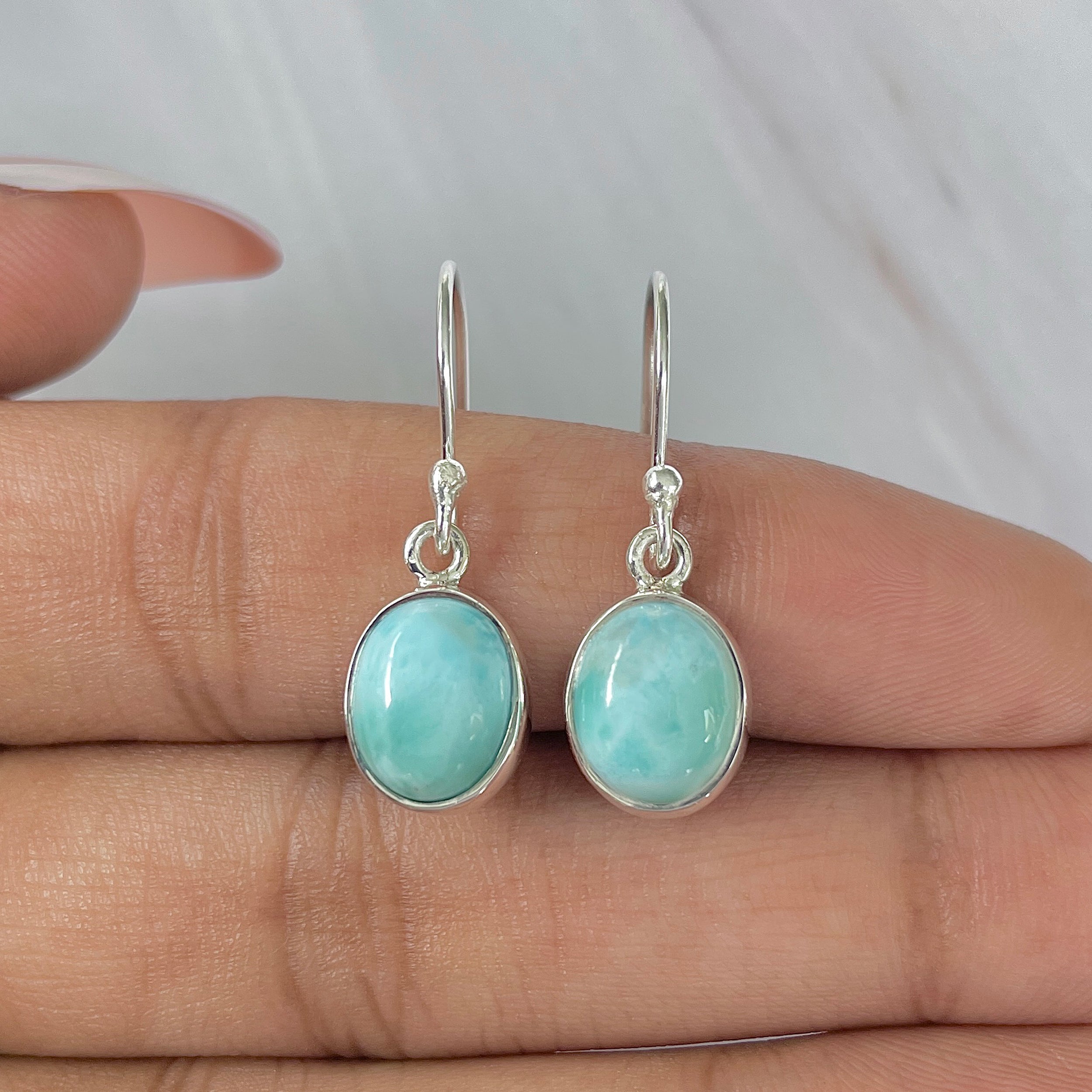 Larimar Earring-(LAR-E-1432.)