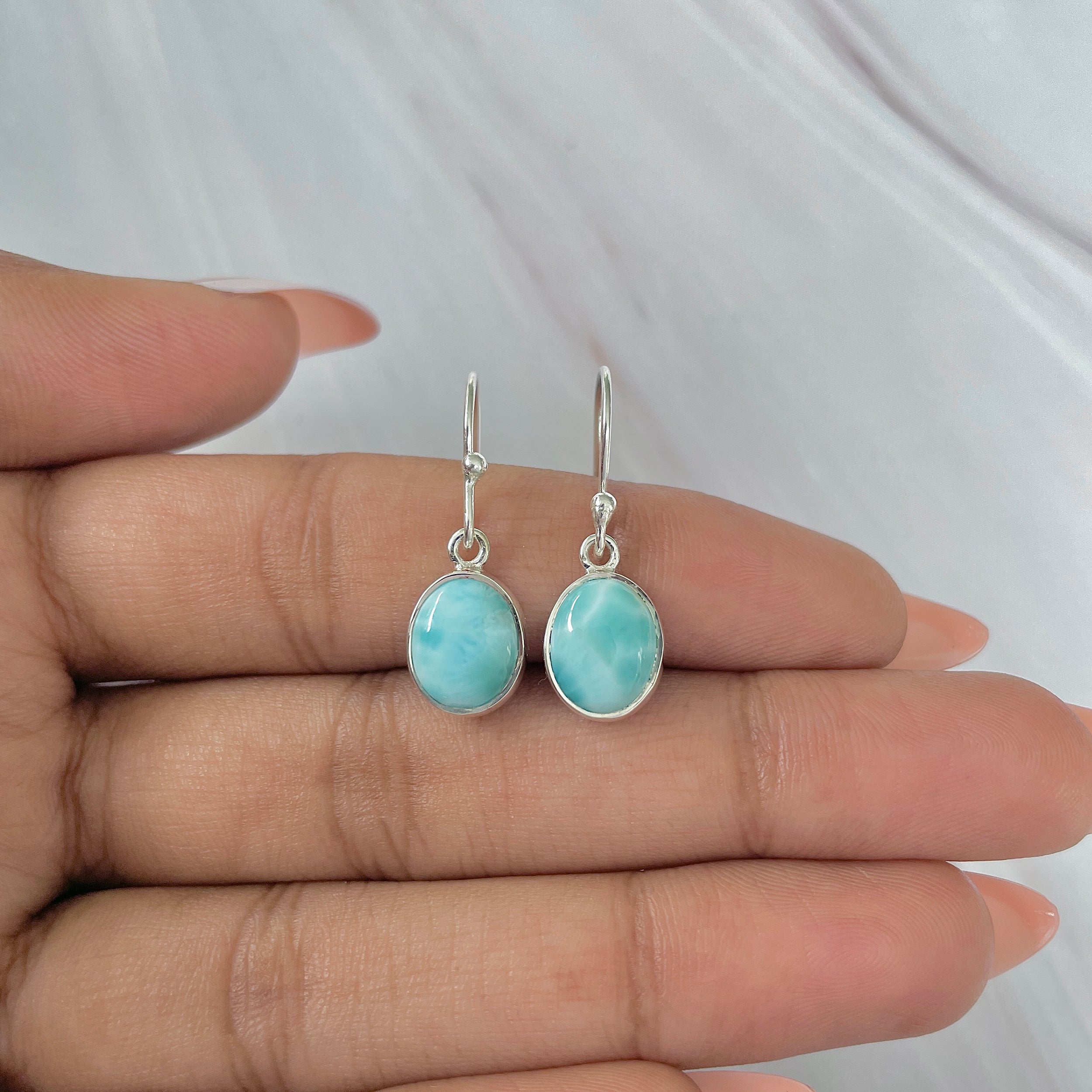 Larimar Earring-(LAR-E-1433.)