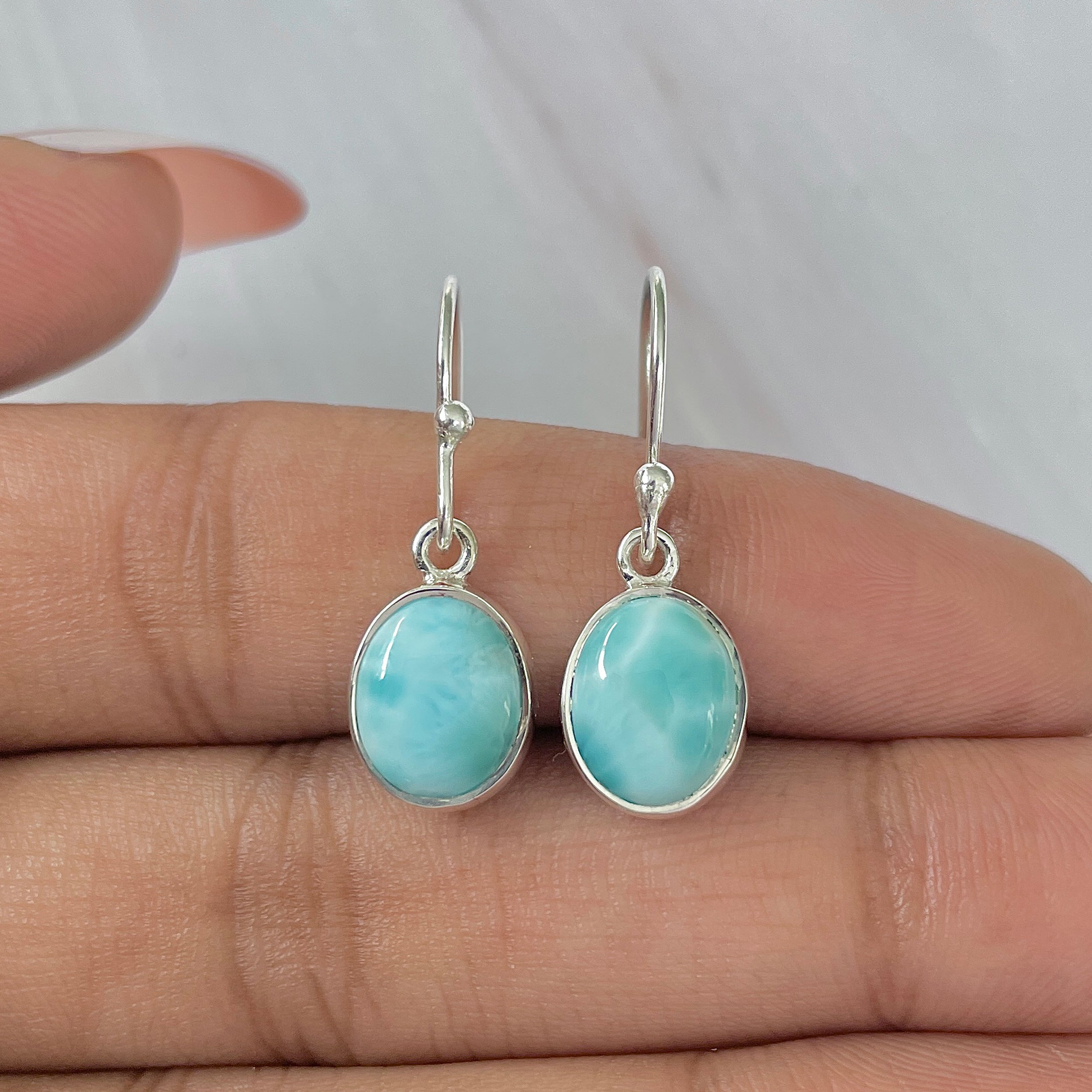 Larimar Earring-(LAR-E-1433.)