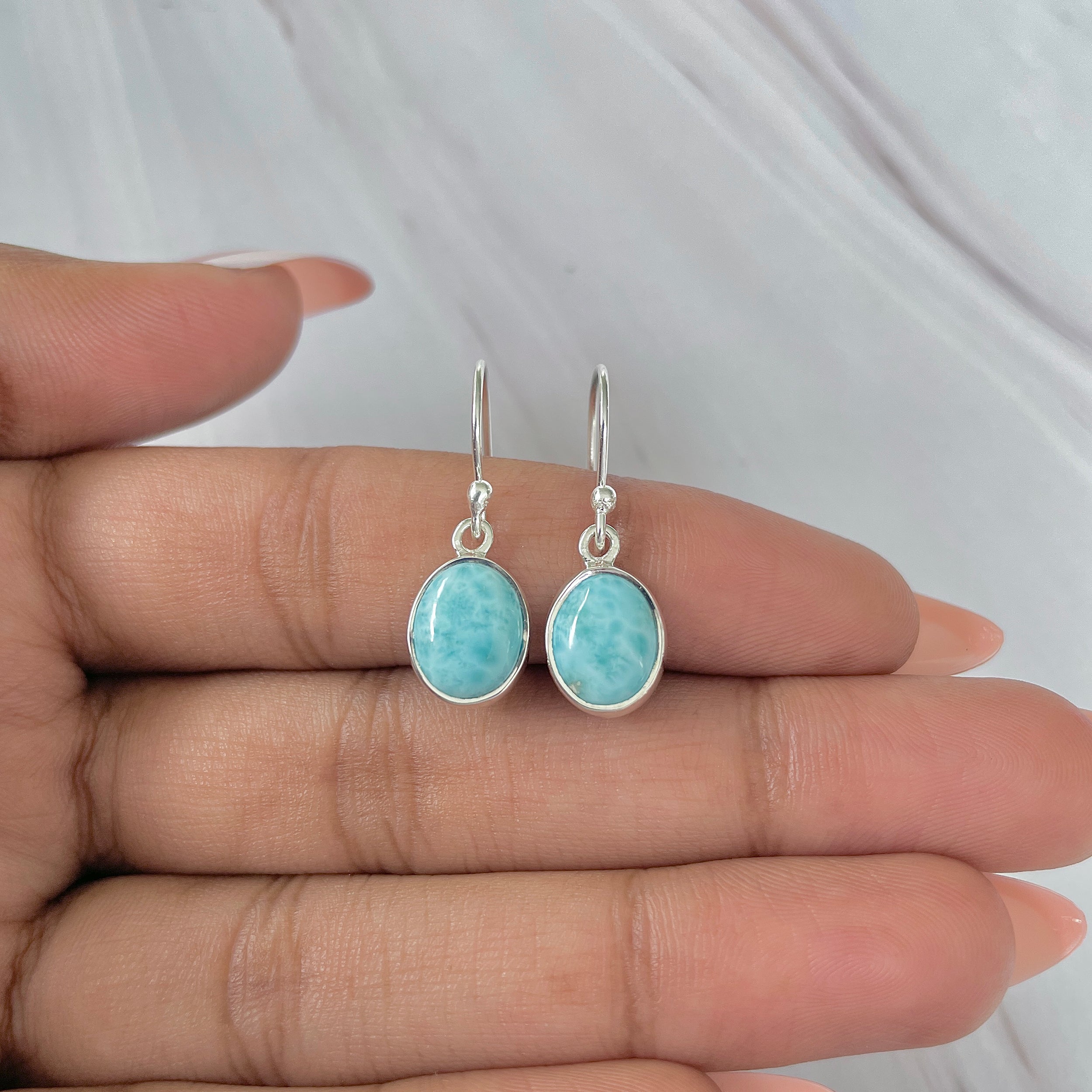 Larimar Earring-(LAR-E-1434.)