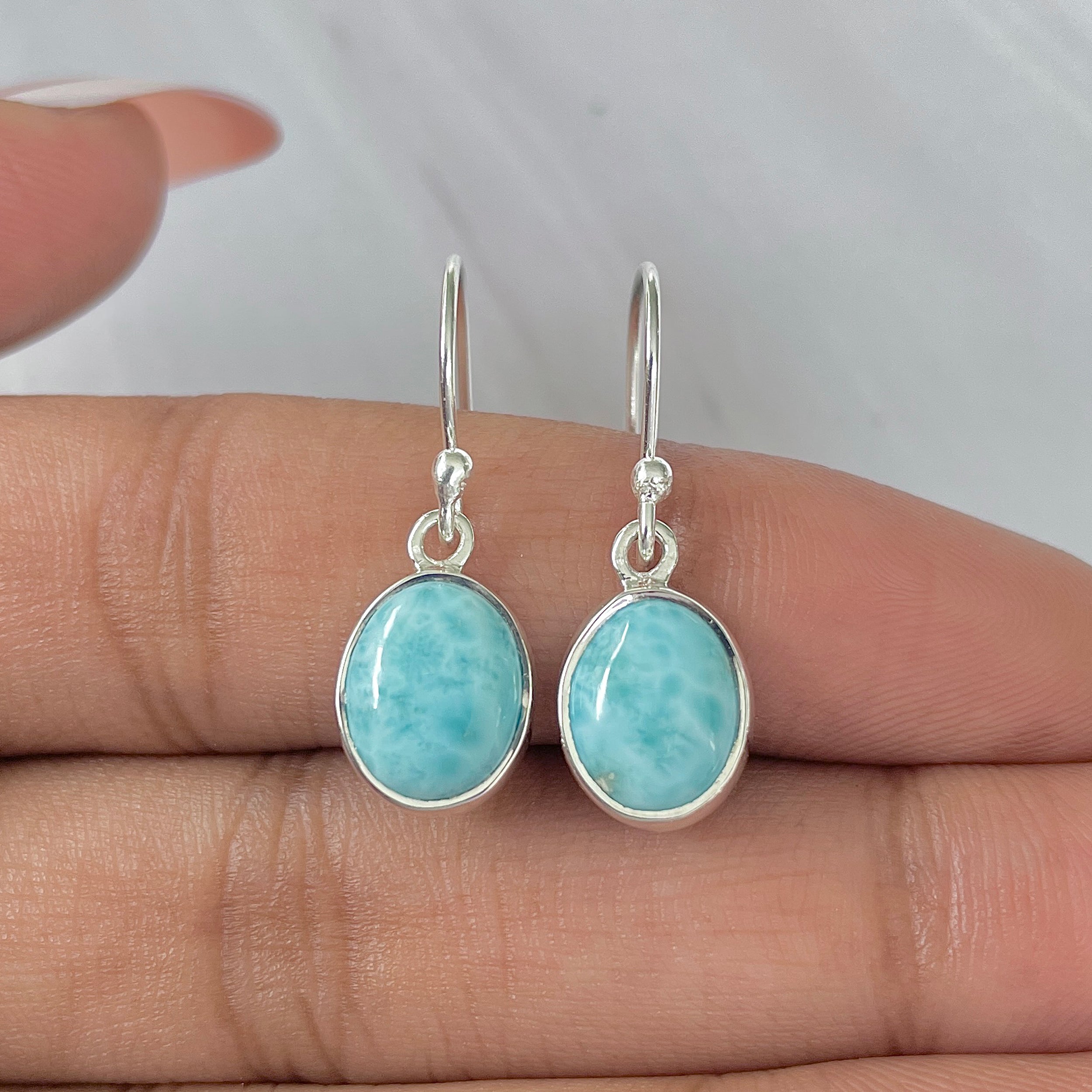 Larimar Earring-(LAR-E-1434.)