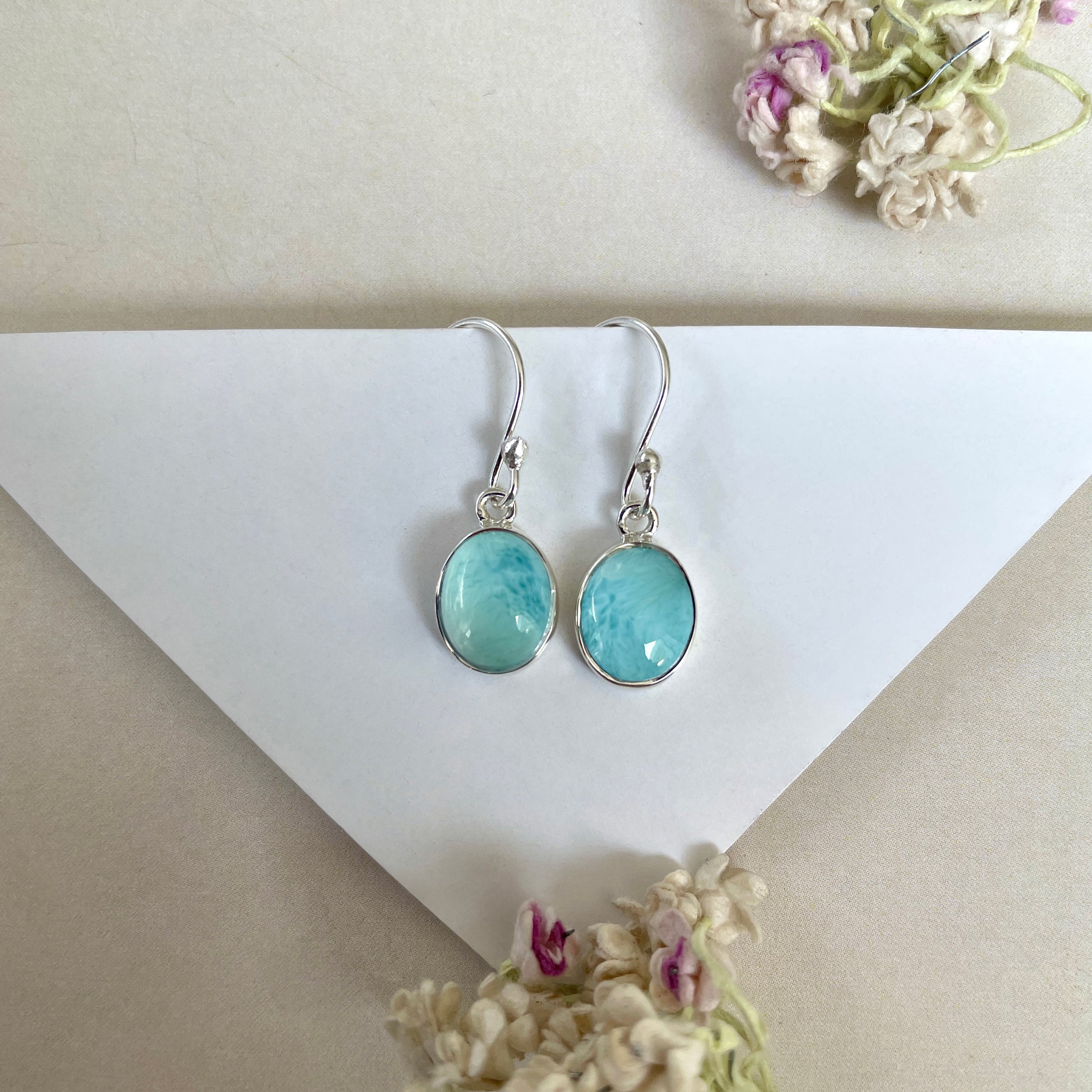 Larimar Earring-(LAR-E-1435.)