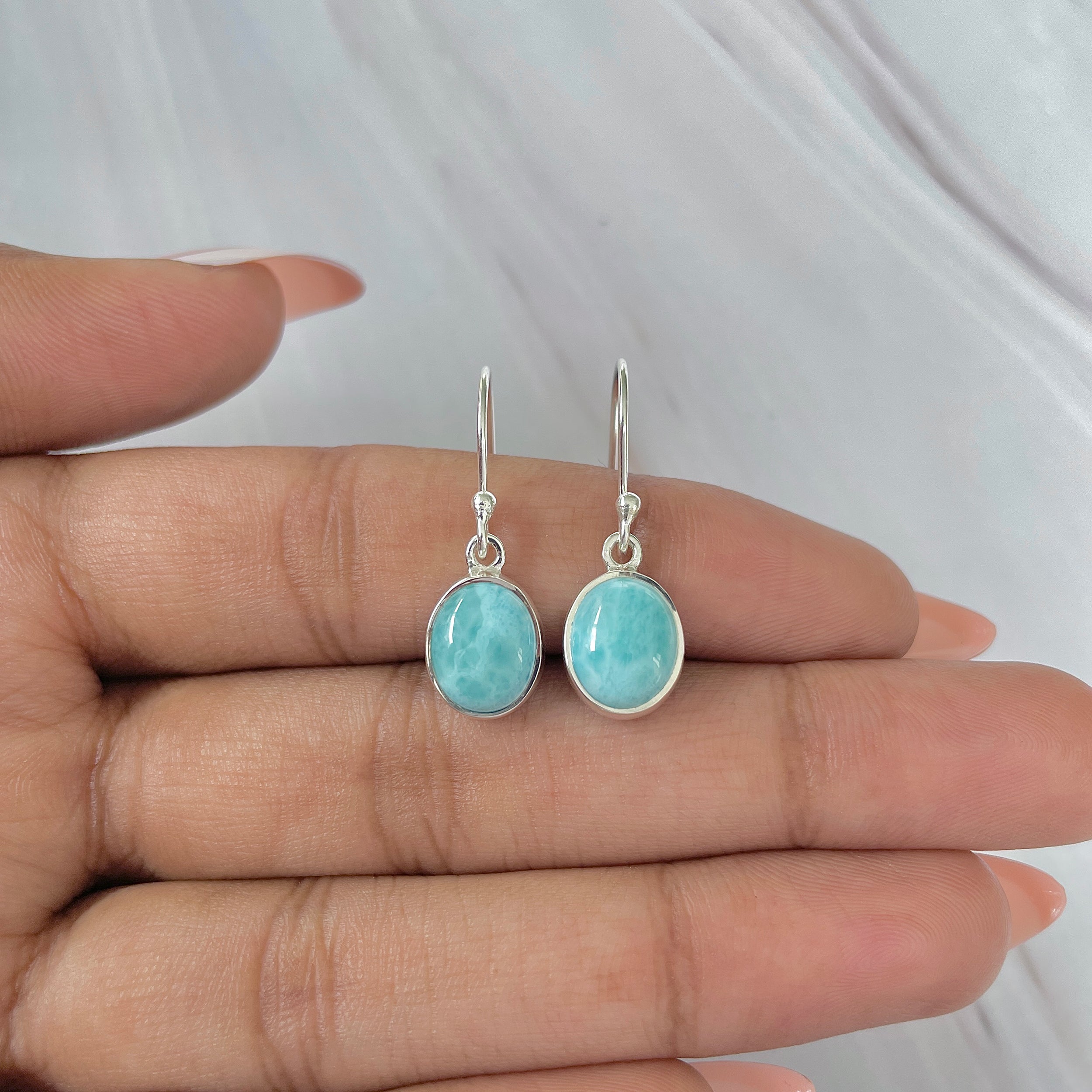 Larimar Earring-(LAR-E-1436.)
