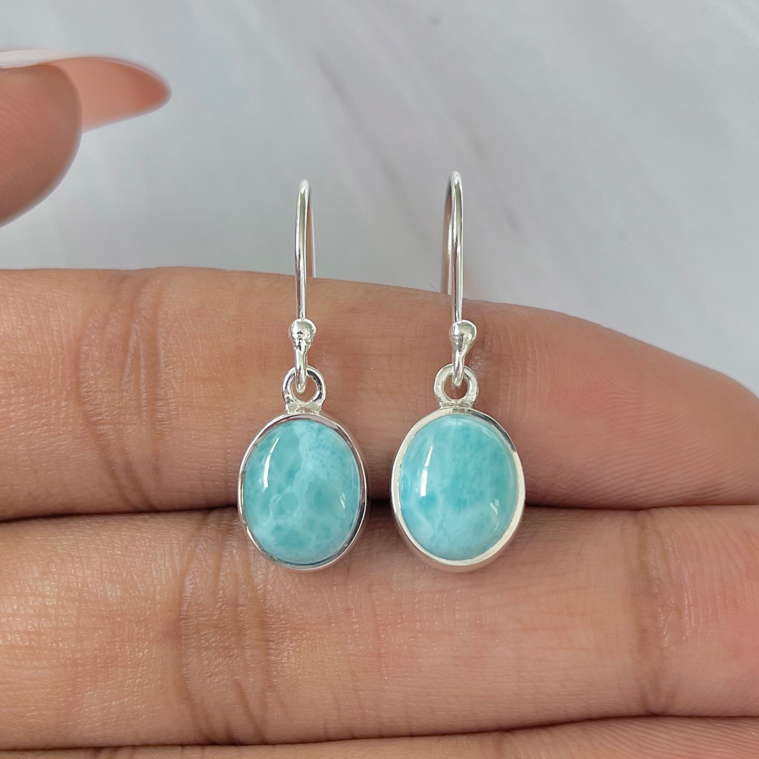 Larimar Earring-(LAR-E-1436.)